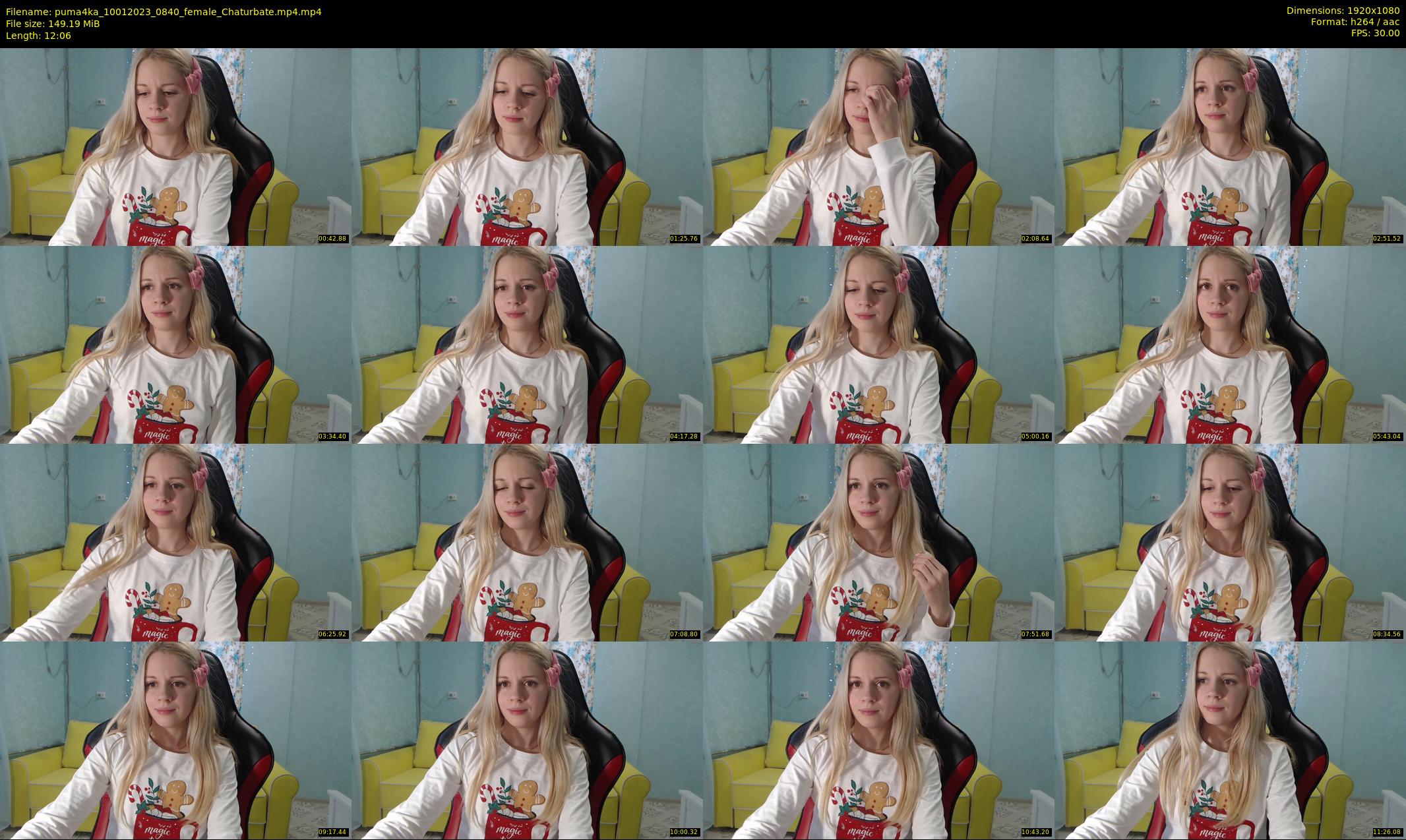 puma4ka — 13 minute Chaturbate female cam show recording, 1080p, Jan 10, 2023