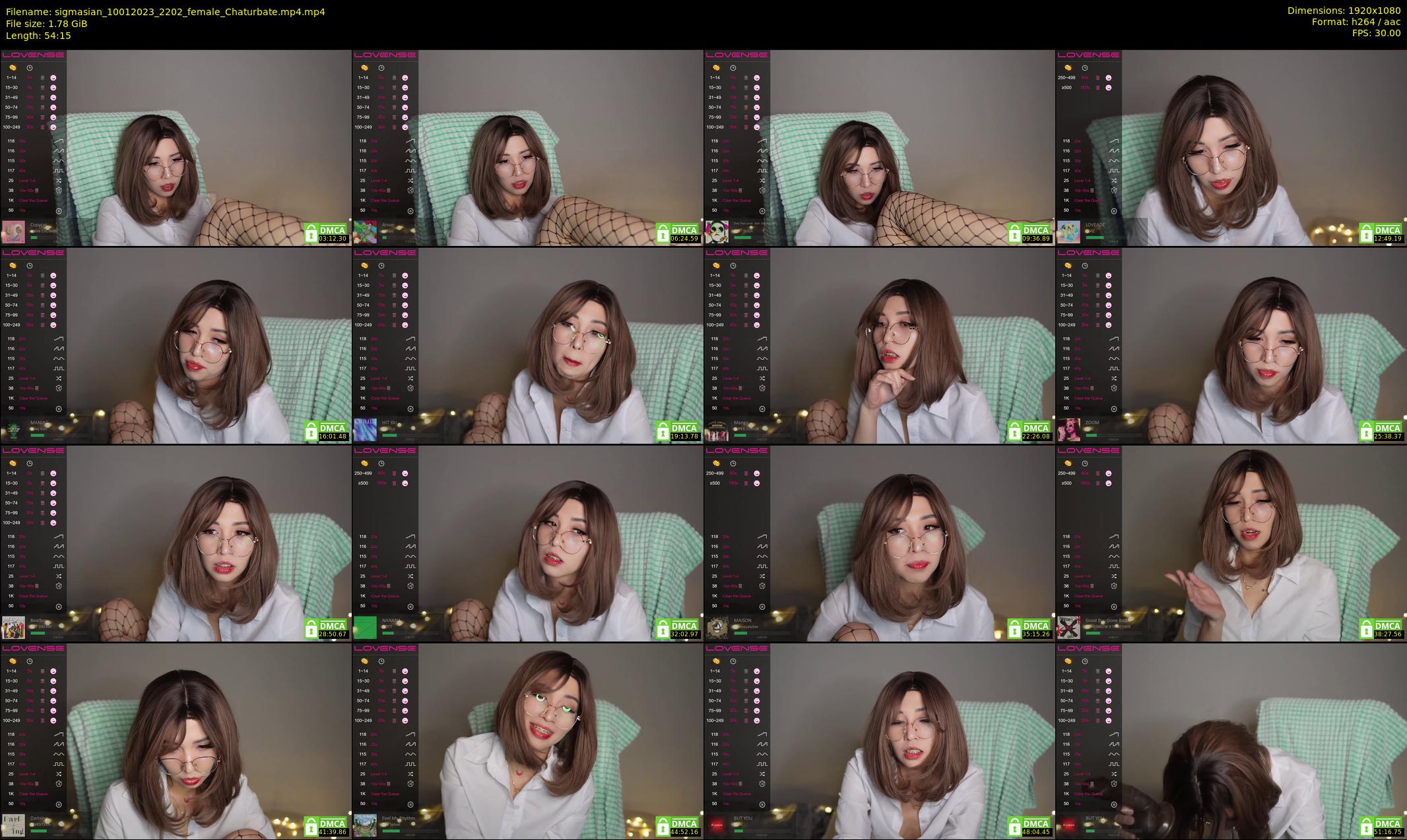 sigmasian — 55 minute Chaturbate female cam show recording, 1080p, Jan 10, 2023