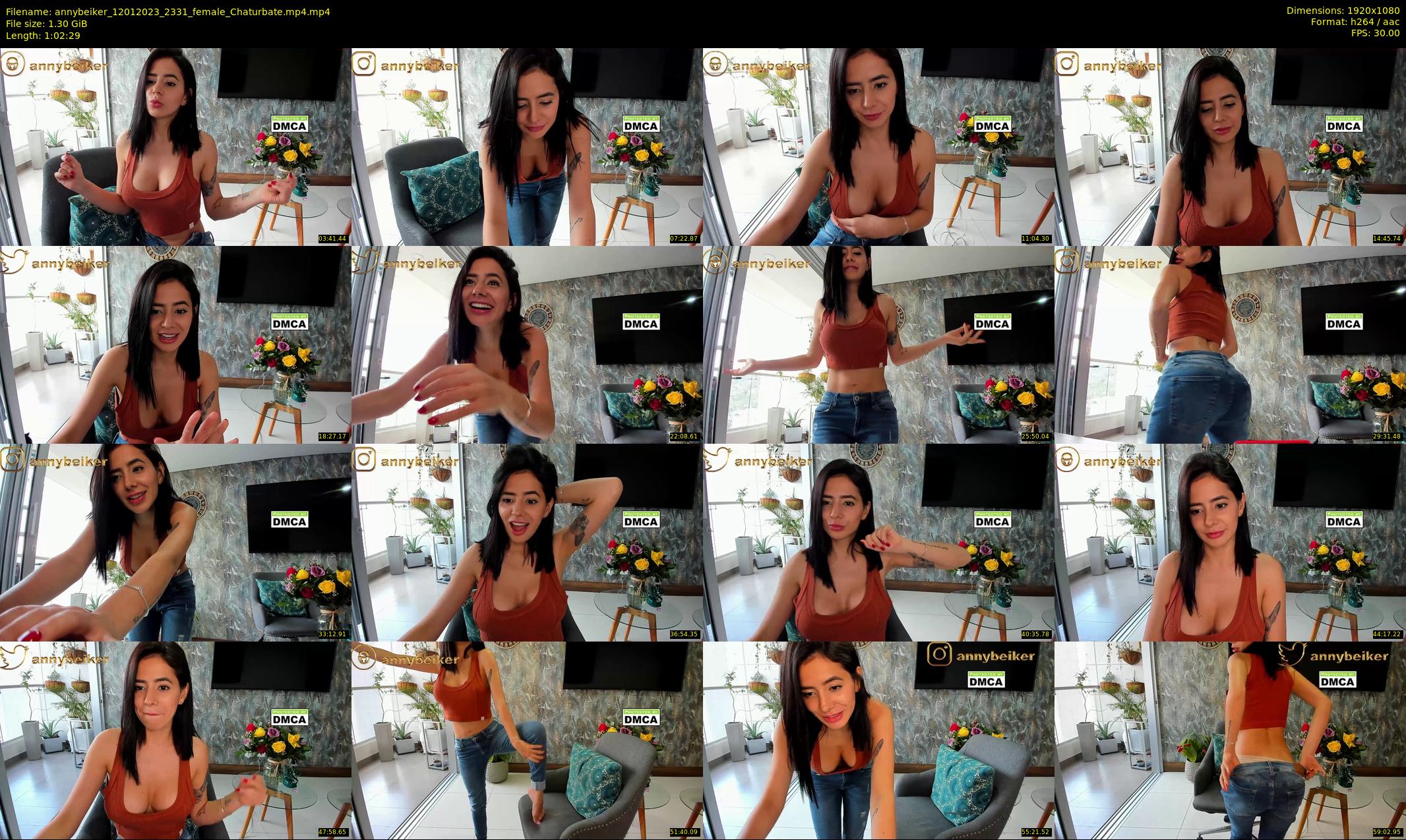 annybeiker — 63 minute Chaturbate female cam show recording, 1080p, Jan 12, 2023