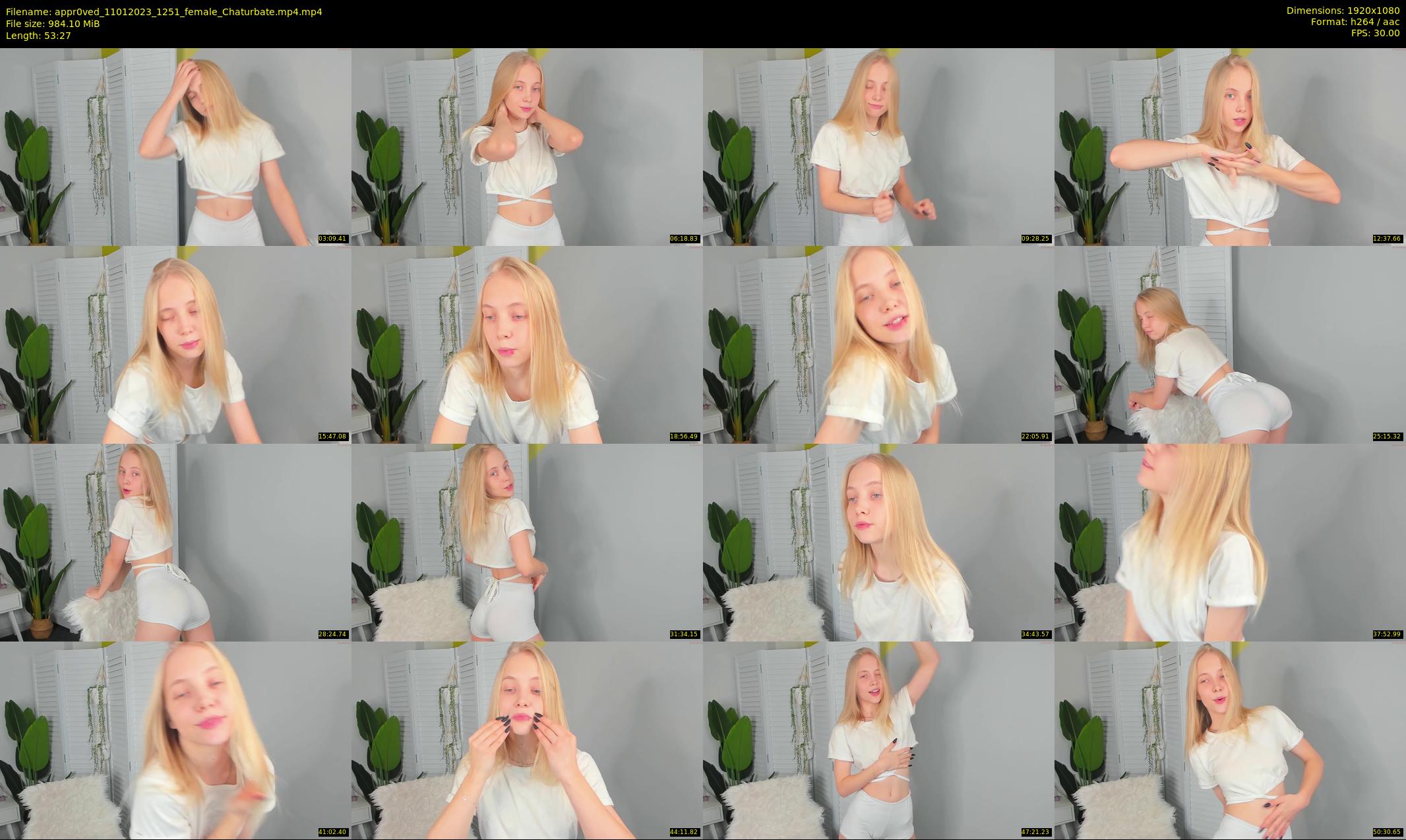 appr0ved — 54 minute Chaturbate female cam show recording, 1080p, Jan 11, 2023