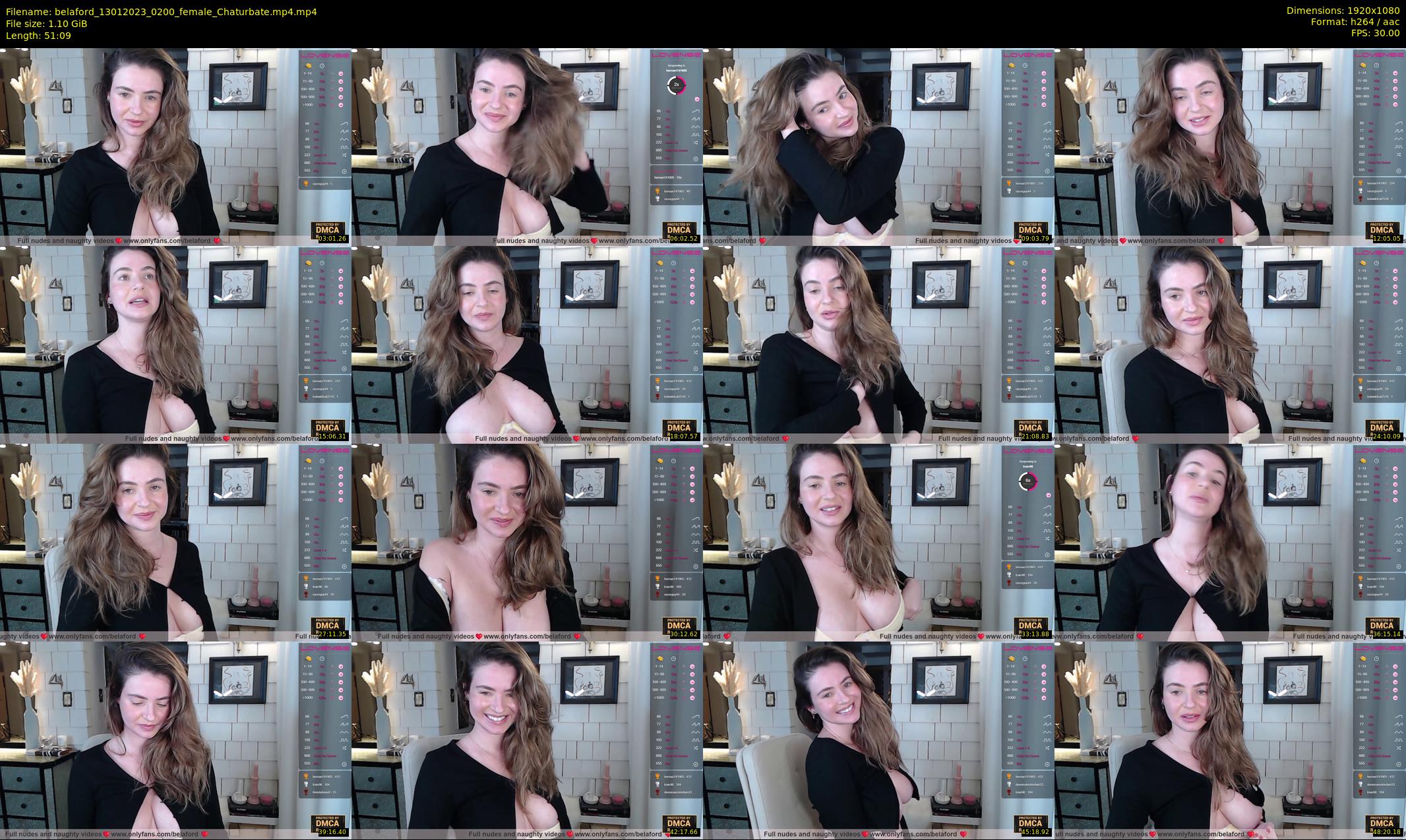belaford — 52 minute Chaturbate female cam show recording, 1080p, Jan 13, 2023