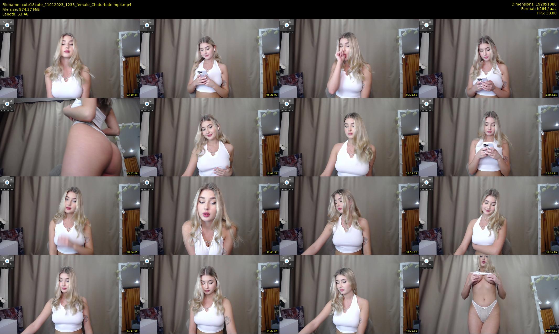 cute18cute — 54 minute Chaturbate female cam show recording, 1080p, Jan 11, 2023
