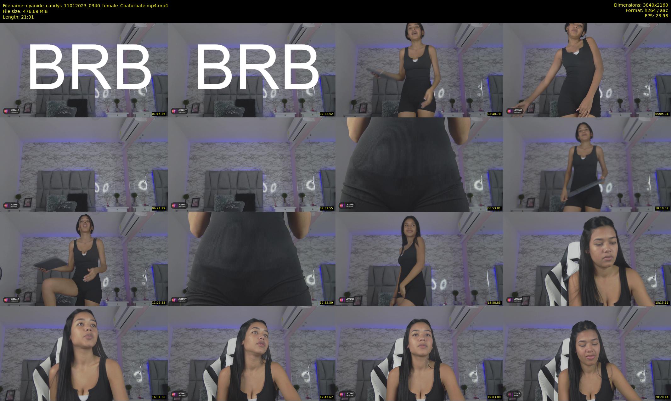 cyanide_candys — 22 minute Chaturbate female cam show recording, 4K, Jan 11, 2023