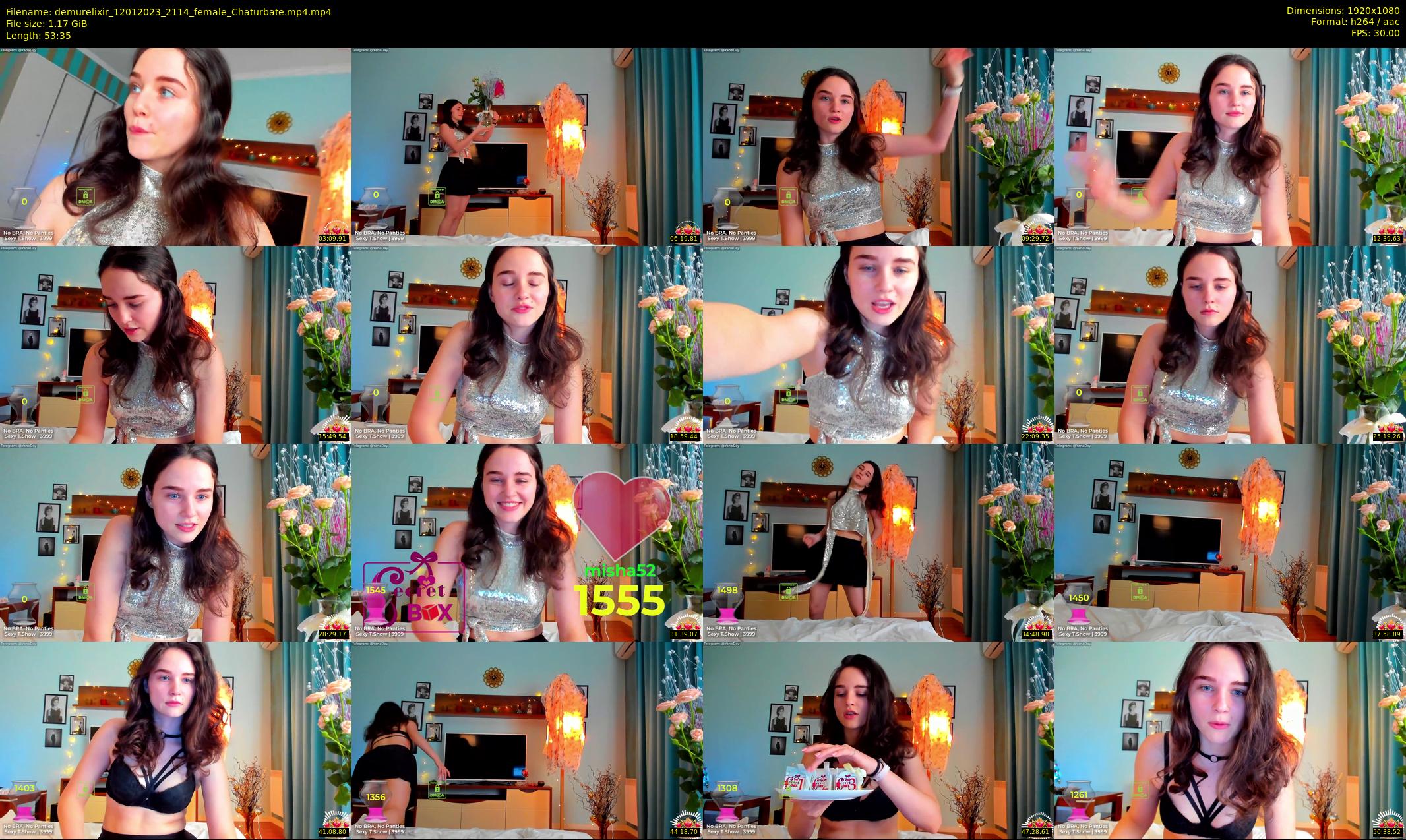 demurelixir — 54 minute Chaturbate female cam show recording, 1080p, Jan 12, 2023