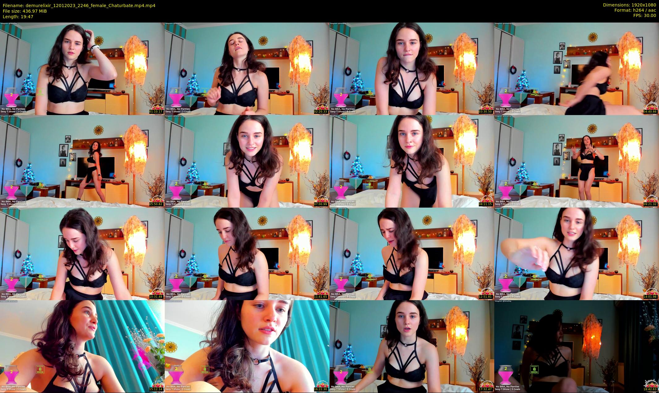demurelixir — 20 minute Chaturbate female cam show recording, 1080p, Jan 12, 2023