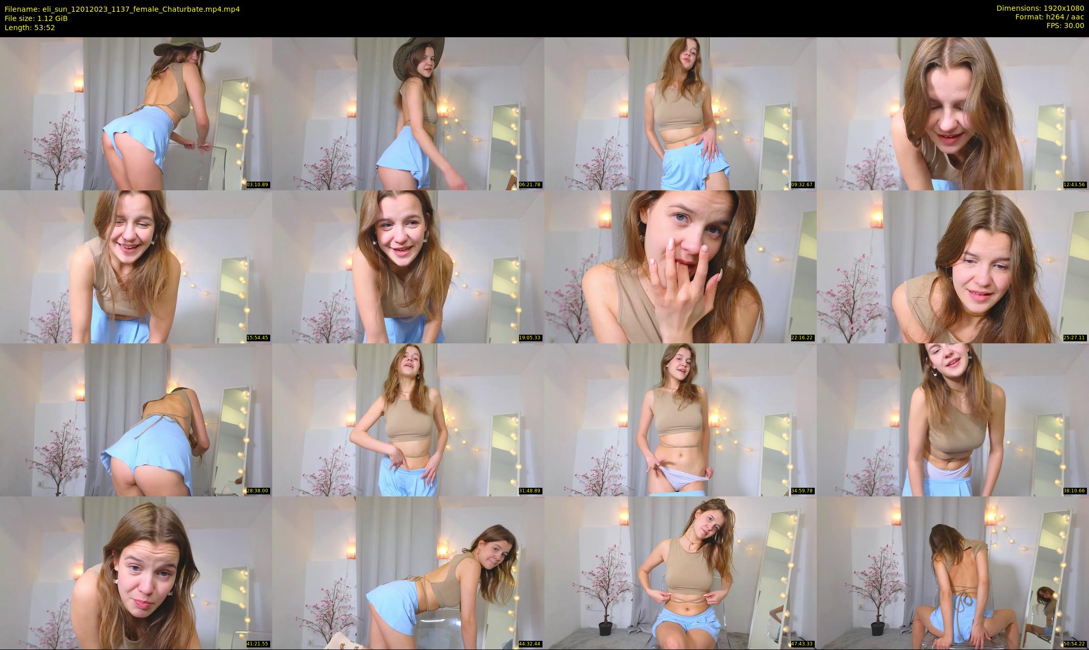 eli_sun — 54 minute Chaturbate female cam show recording, 1080p, Jan 12, 2023