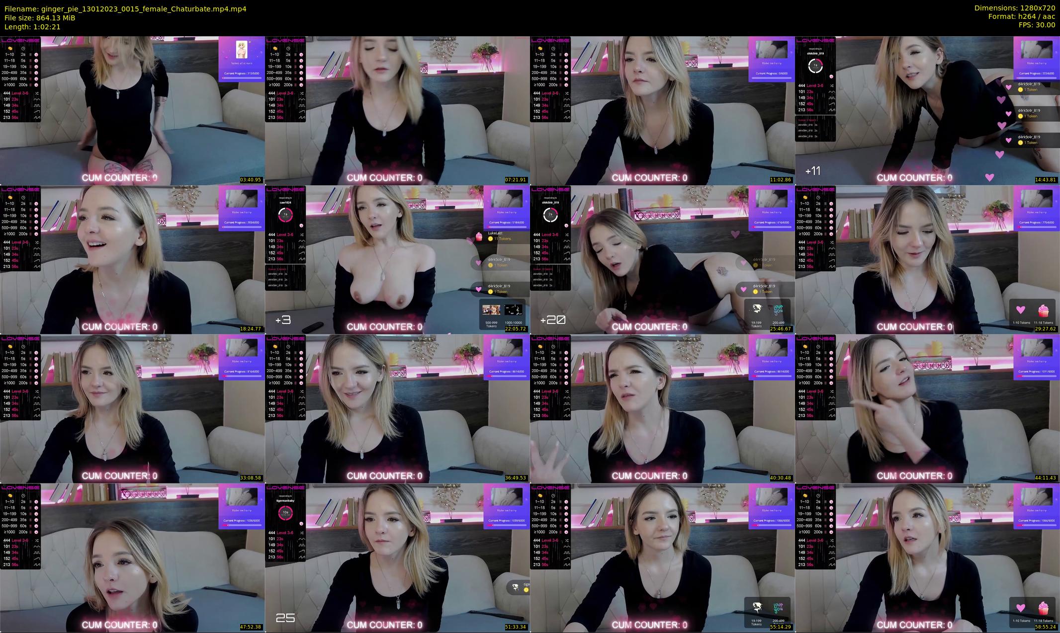 ginger_pie — 63 minute Chaturbate female cam show recording, 720p, Jan 13, 2023