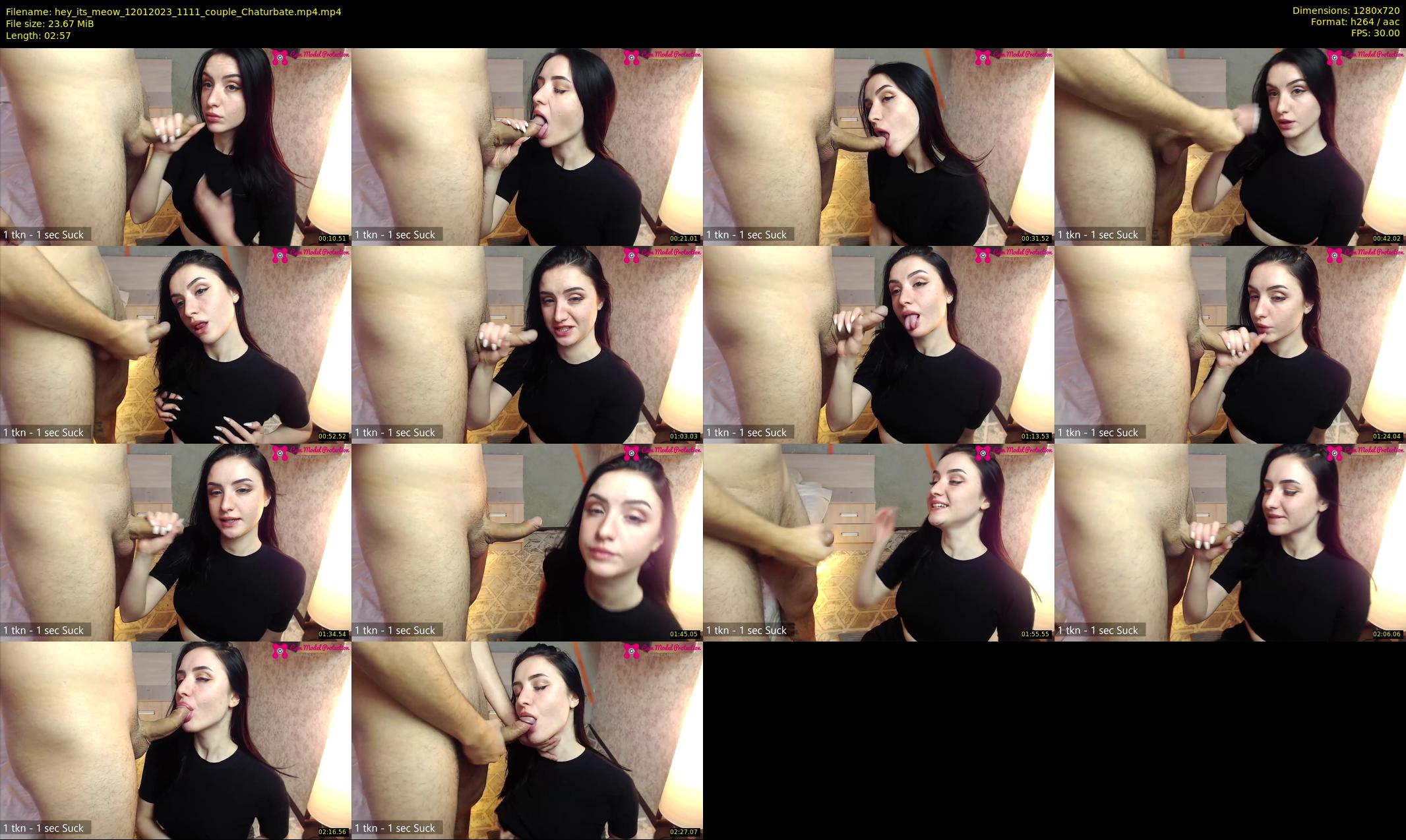 hey_its_meow — 3 minute Chaturbate couple cam show recording, 720p, Jan 12, 2023