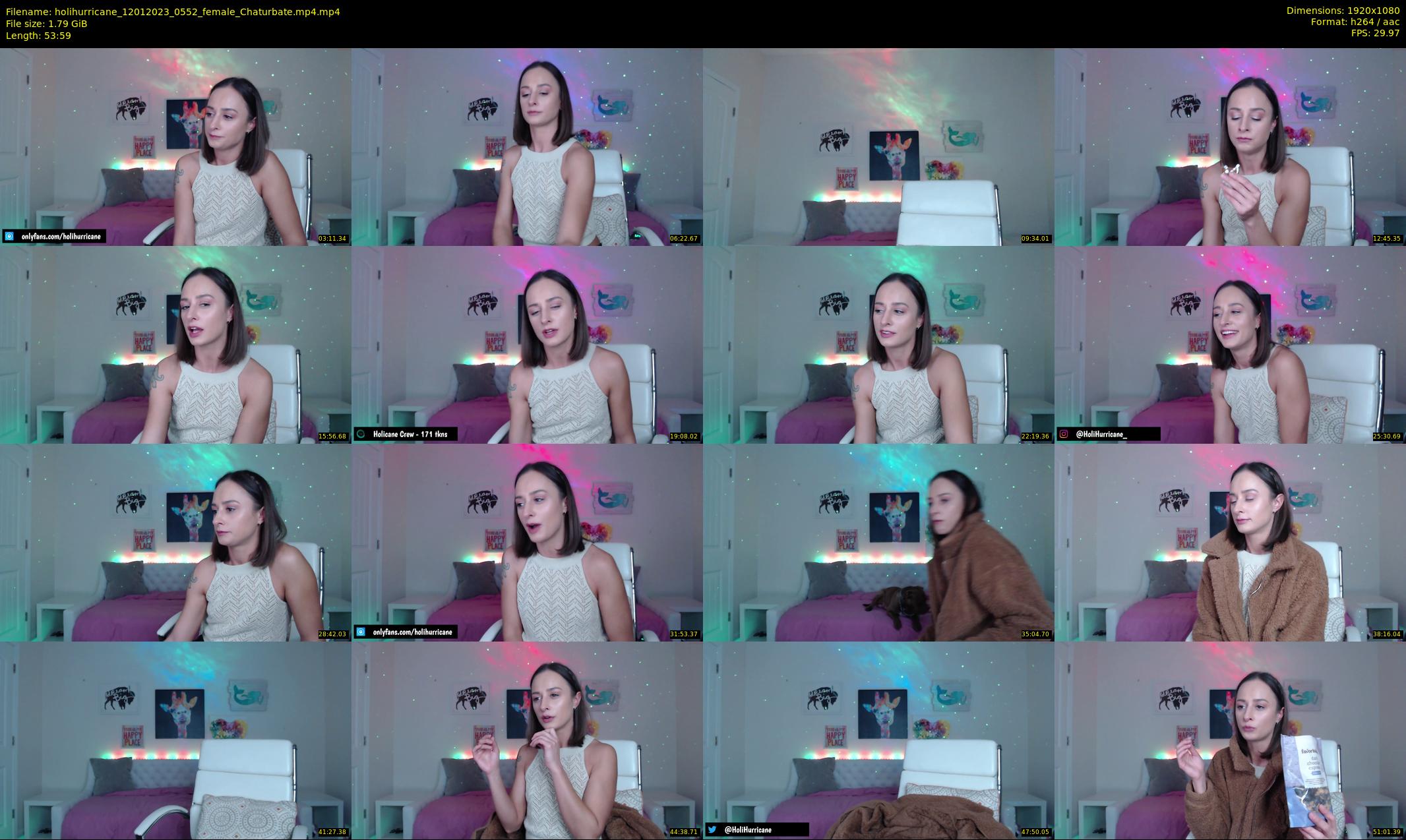 holihurricane — 54 minute Chaturbate female cam show recording, 1080p, Jan 12, 2023