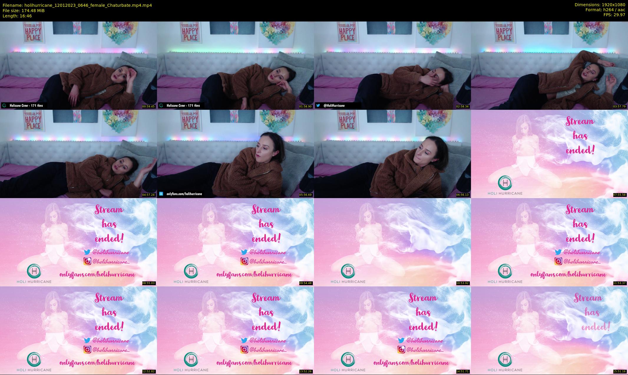 holihurricane — 17 minute Chaturbate female cam show recording, 1080p, Jan 12, 2023