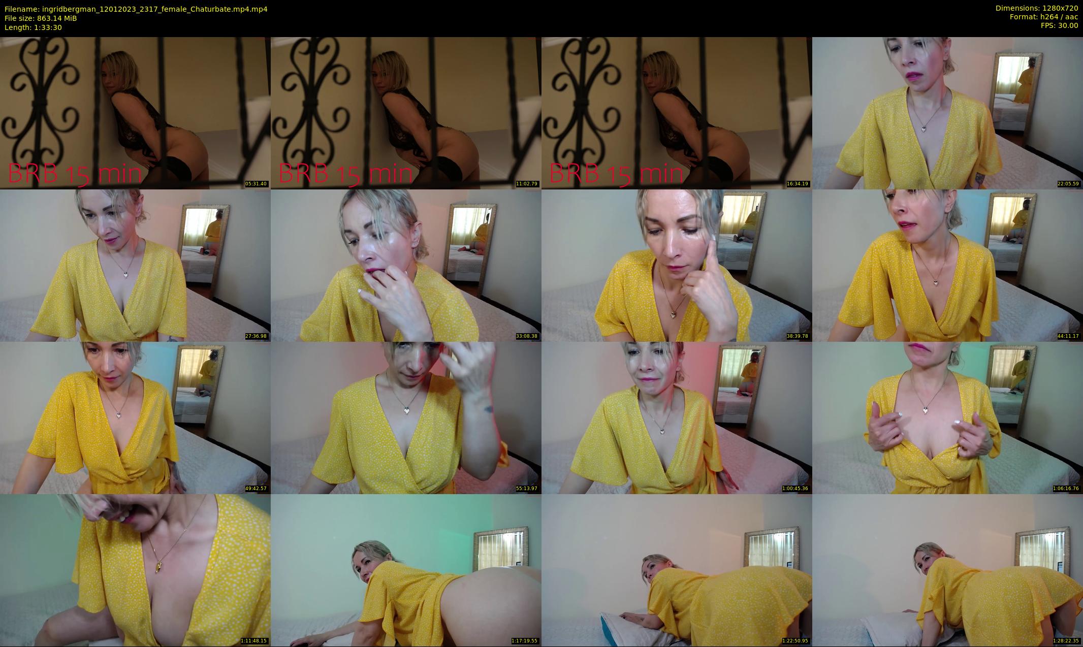 ingridbergman — 94 minute Chaturbate female cam show recording, 720p, Jan 12, 2023