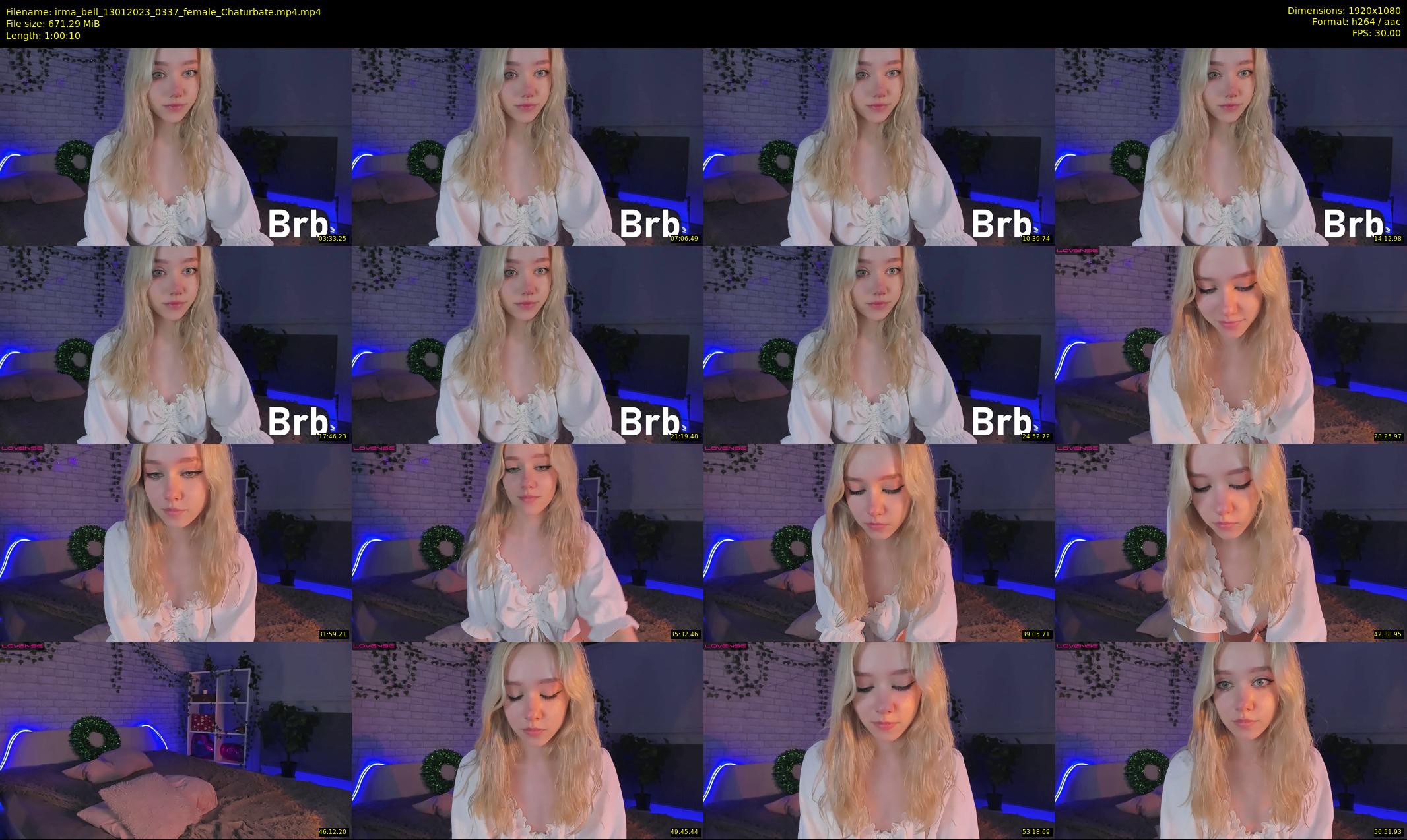 irma_bell — 61 minute Chaturbate female cam show recording, 1080p, Jan 13, 2023