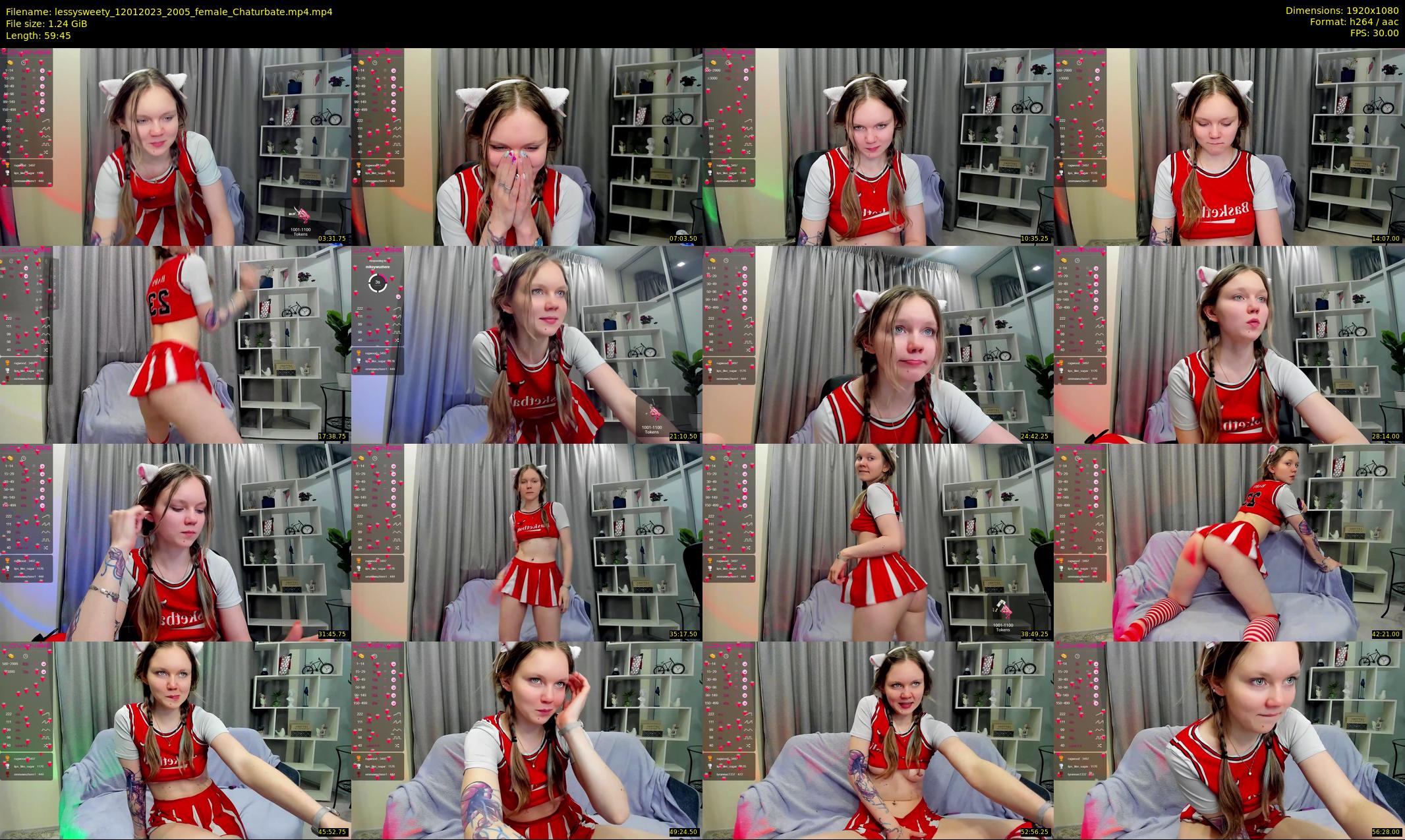 lessysweety — 60 minute Chaturbate female cam show recording, 1080p, Jan 12, 2023