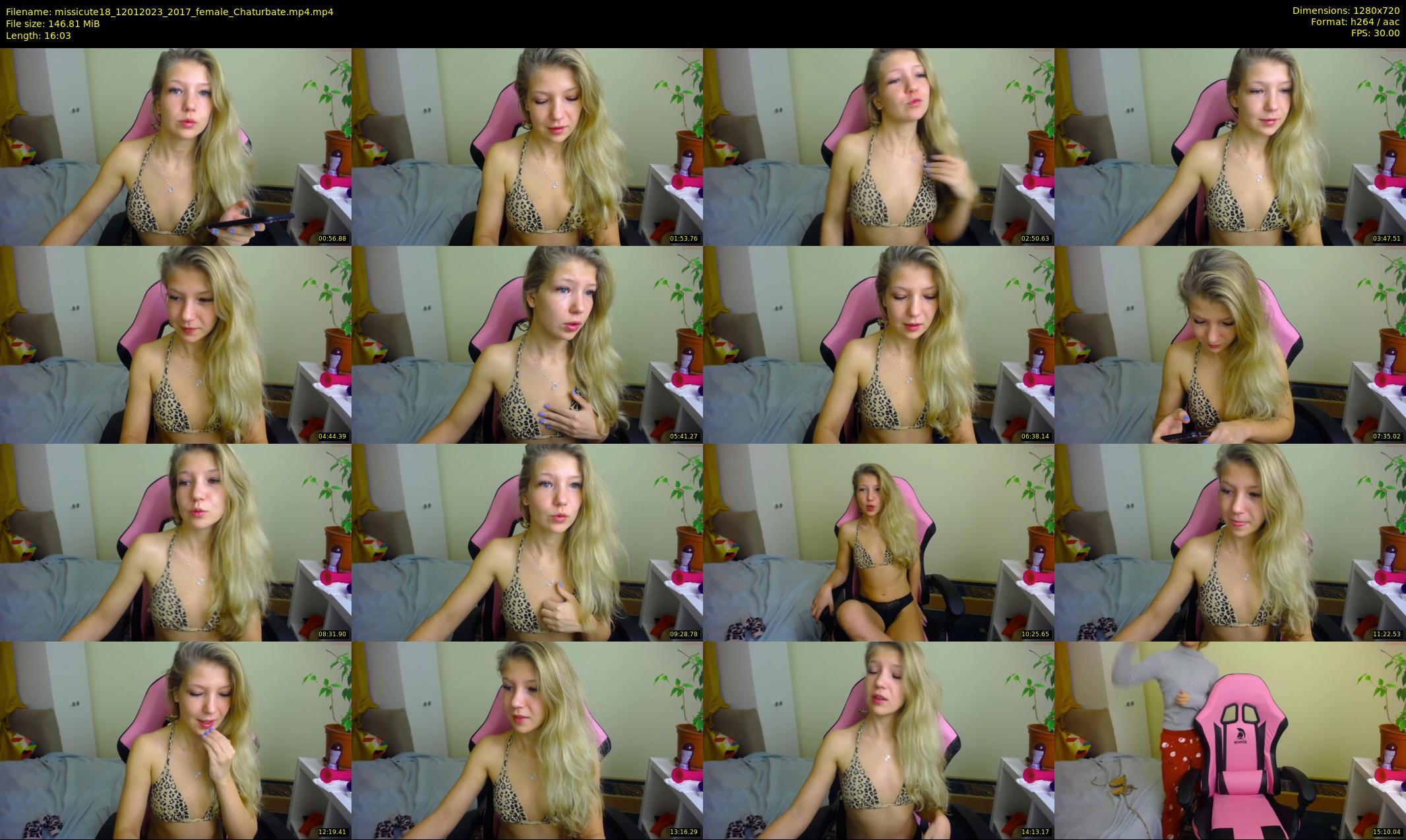 missicute18 — 17 minute Chaturbate female cam show recording, 720p, Jan 12, 2023