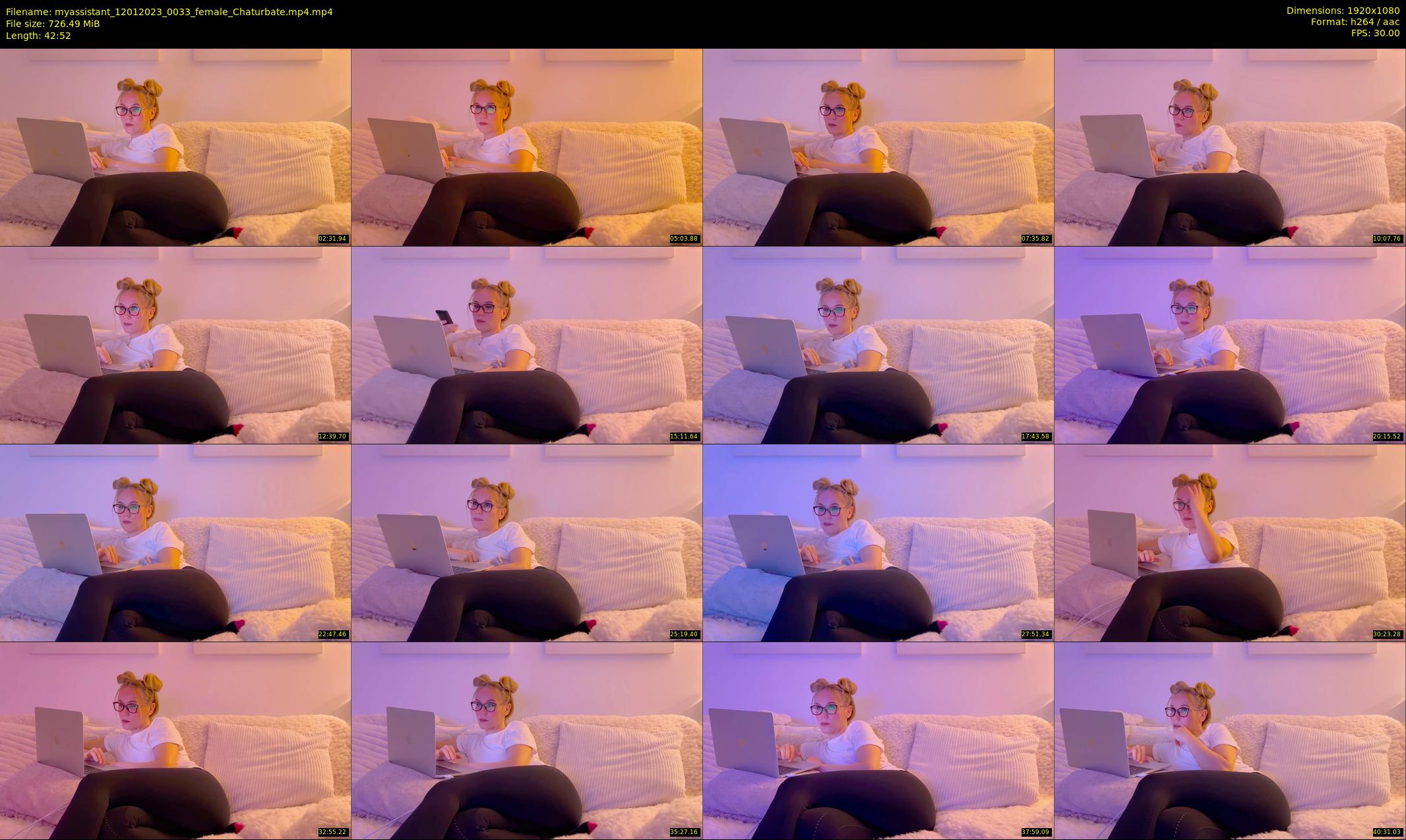 myassistant — 43 minute Chaturbate female cam show recording, 1080p, Jan 12, 2023