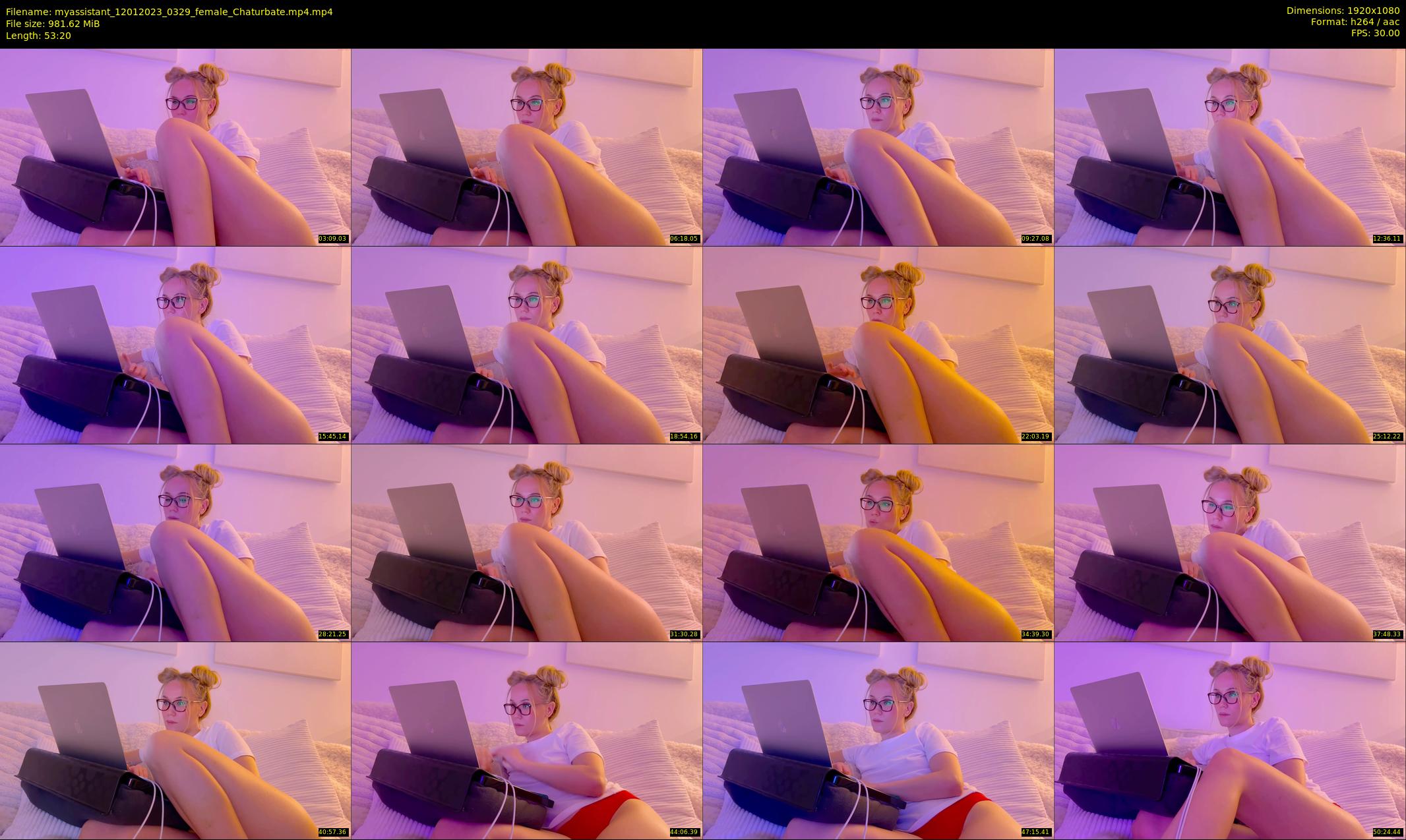 myassistant — 54 minute Chaturbate female cam show recording, 1080p, Jan 12, 2023