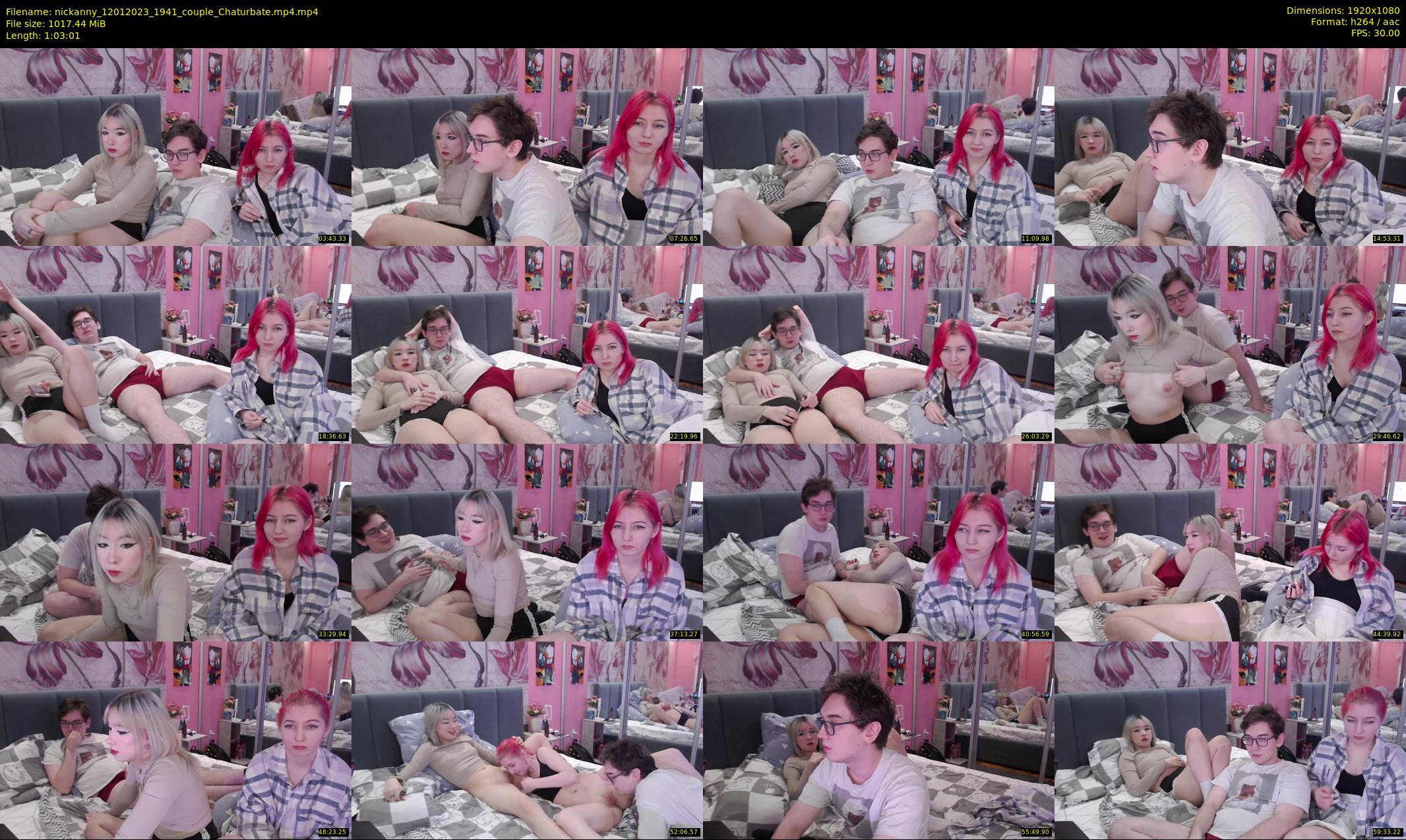 nickanny — 64 minute Chaturbate couple cam show recording, 1080p, Jan 12, 2023