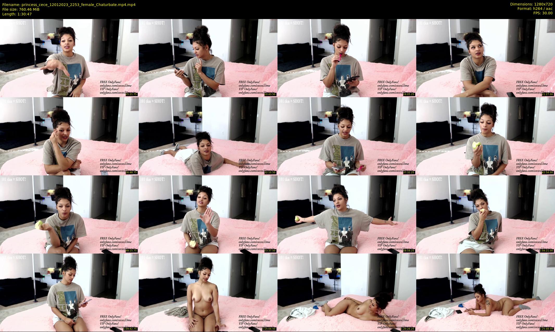 princess_cece — 91 minute Chaturbate female cam show recording, 720p, Jan 12, 2023