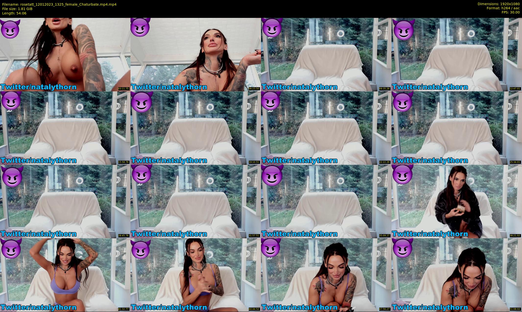 rosetatt — 55 minute Chaturbate female cam show recording, 1080p, Jan 12, 2023