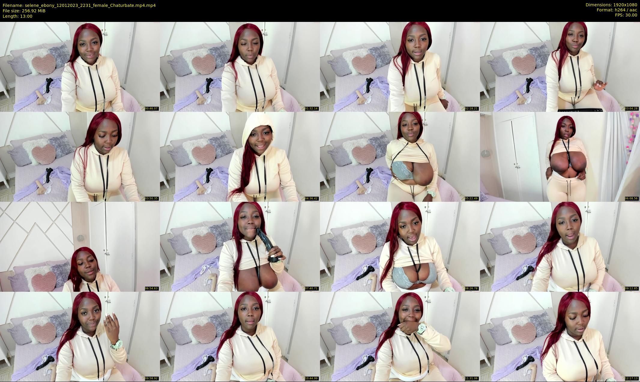 selene_ebony — 13 minute Chaturbate female cam show recording, 1080p, Jan 12, 2023