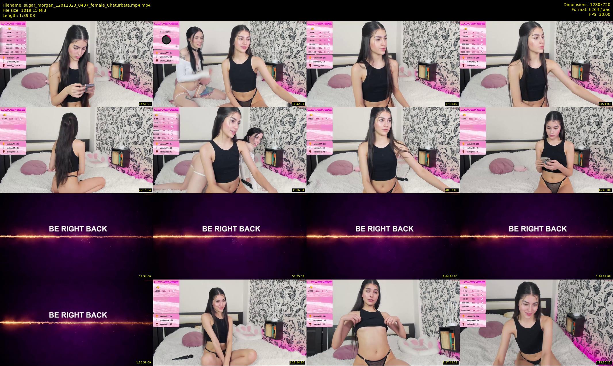 sugar_morgan — 100 minute Chaturbate female cam show recording, 720p, Jan 12, 2023
