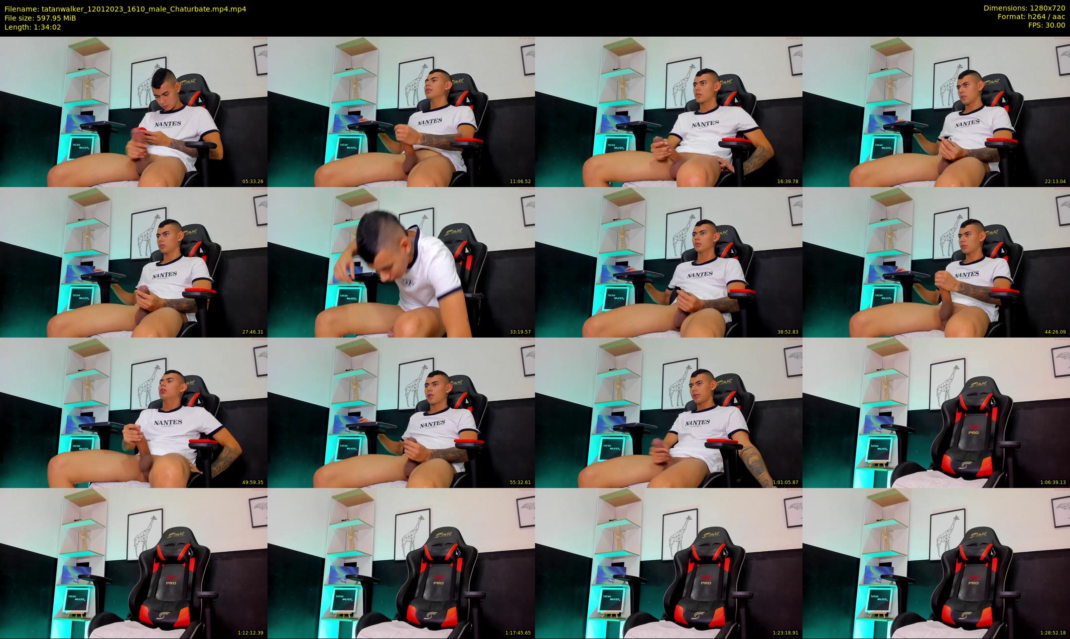tatanwalker — 95 minute Chaturbate male cam show recording, 720p, Jan 12, 2023