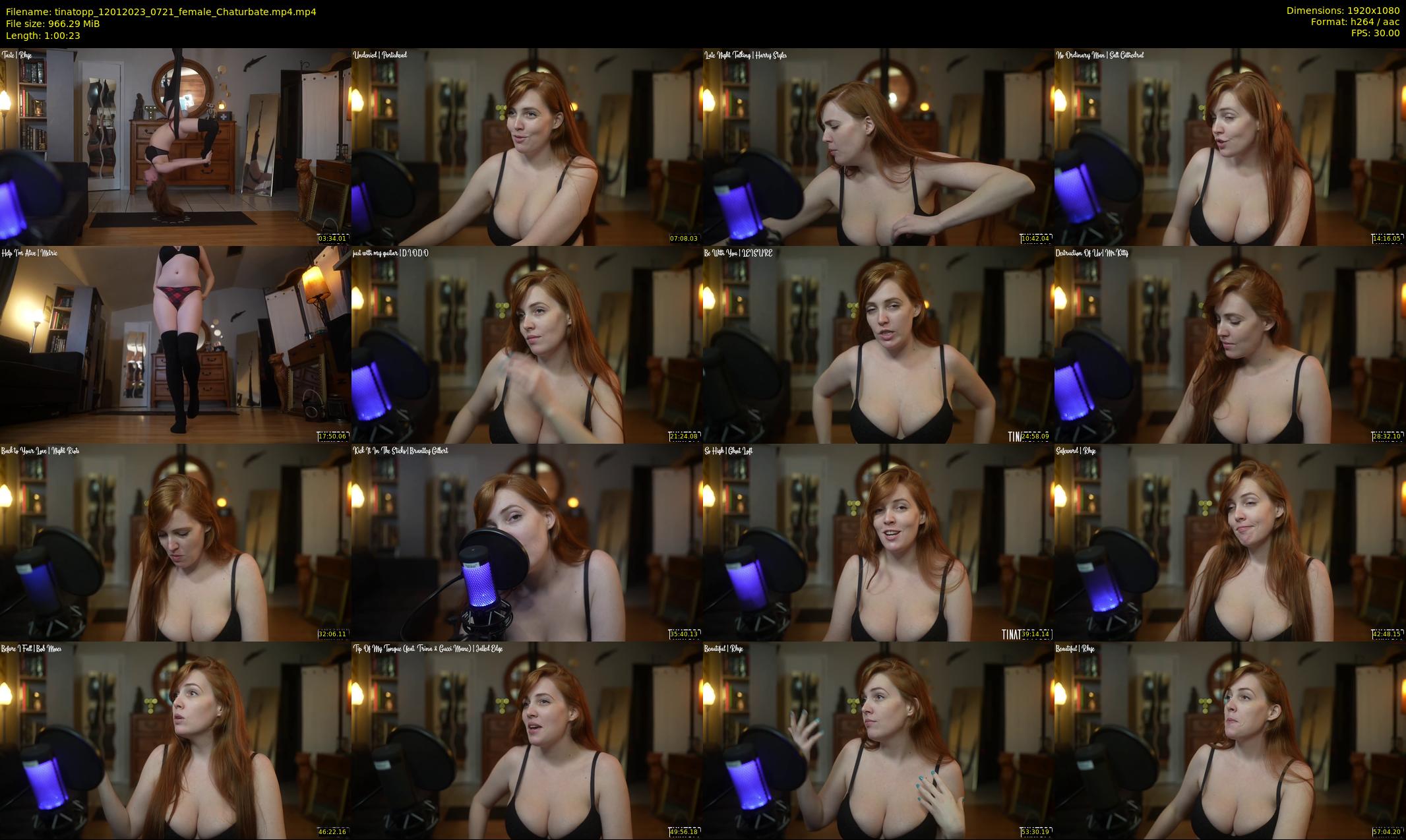tinatopp — 61 minute Chaturbate female cam show recording, 1080p, Jan 12, 2023
