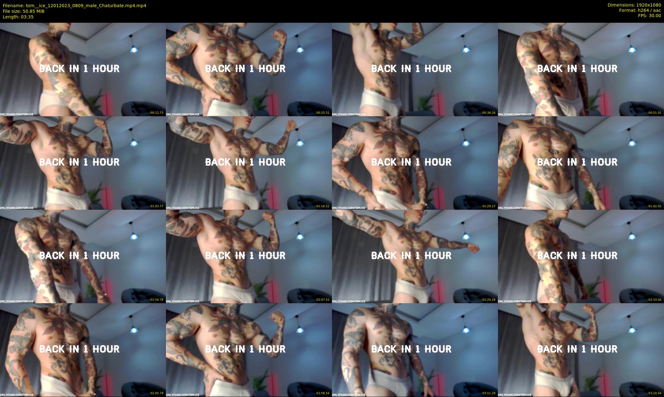 tom__ice — 4 minute Chaturbate male cam show recording, 1080p, Jan 12, 2023