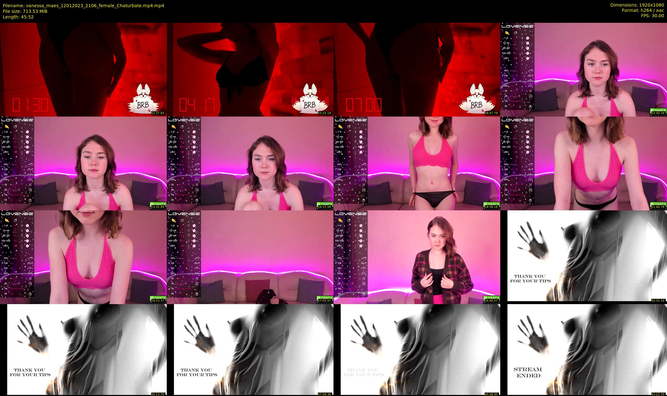 vanessa_maes — 46 minute Chaturbate female cam show recording, 1080p, Jan 12, 2023