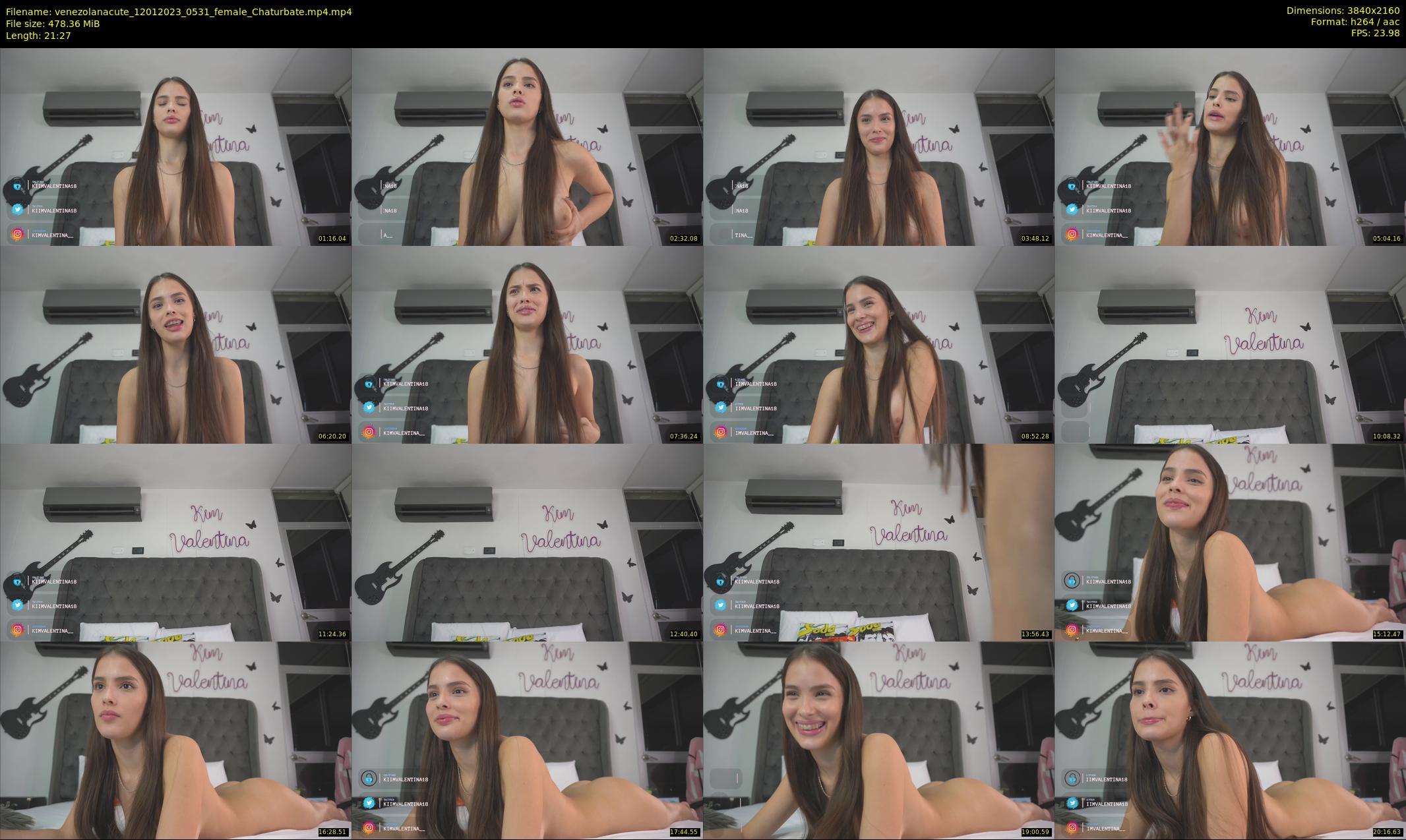 venezolanacute — 22 minute Chaturbate female cam show recording, 4K, Jan 12, 2023