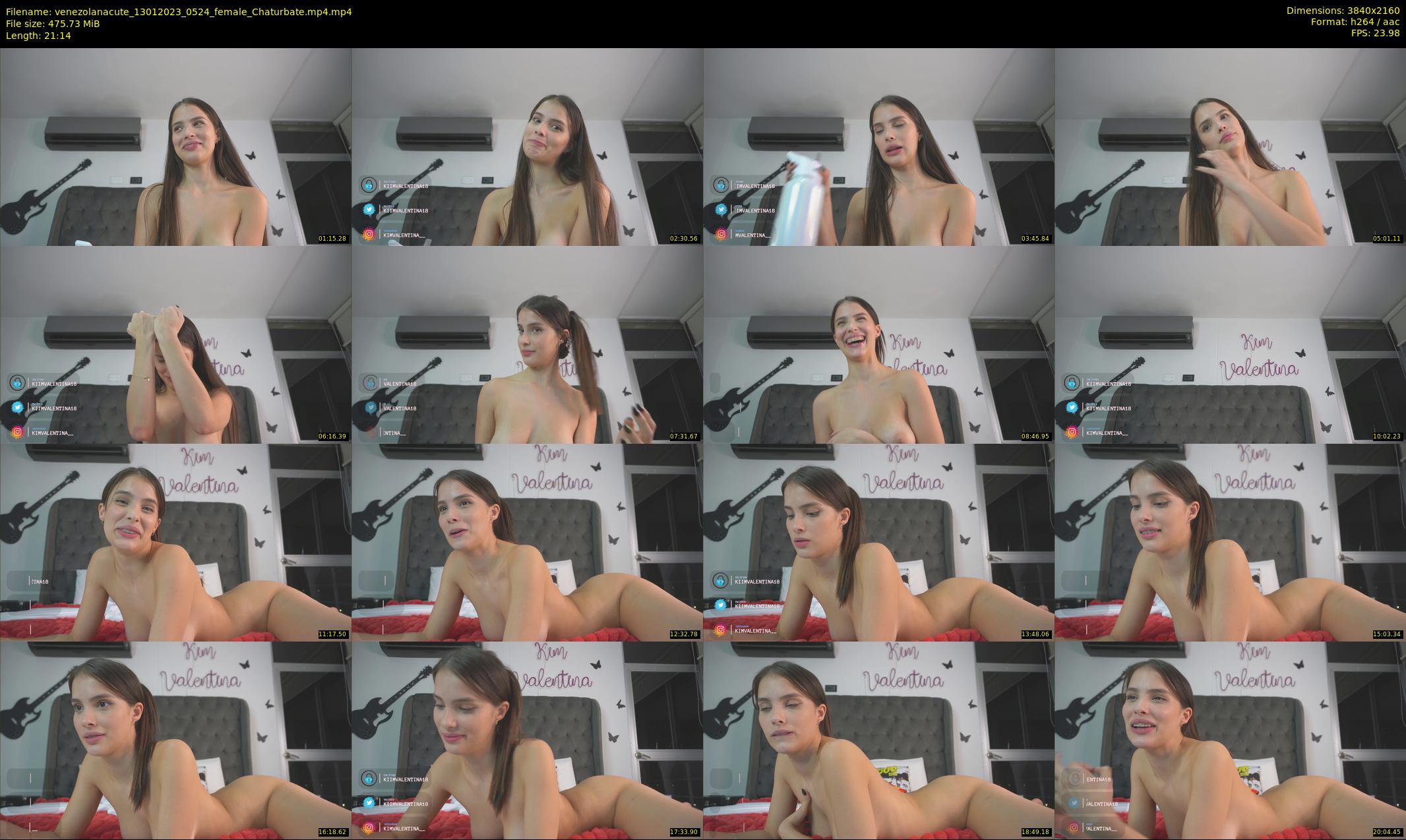 venezolanacute — 22 minute Chaturbate female cam show recording, 4K, Jan 13, 2023