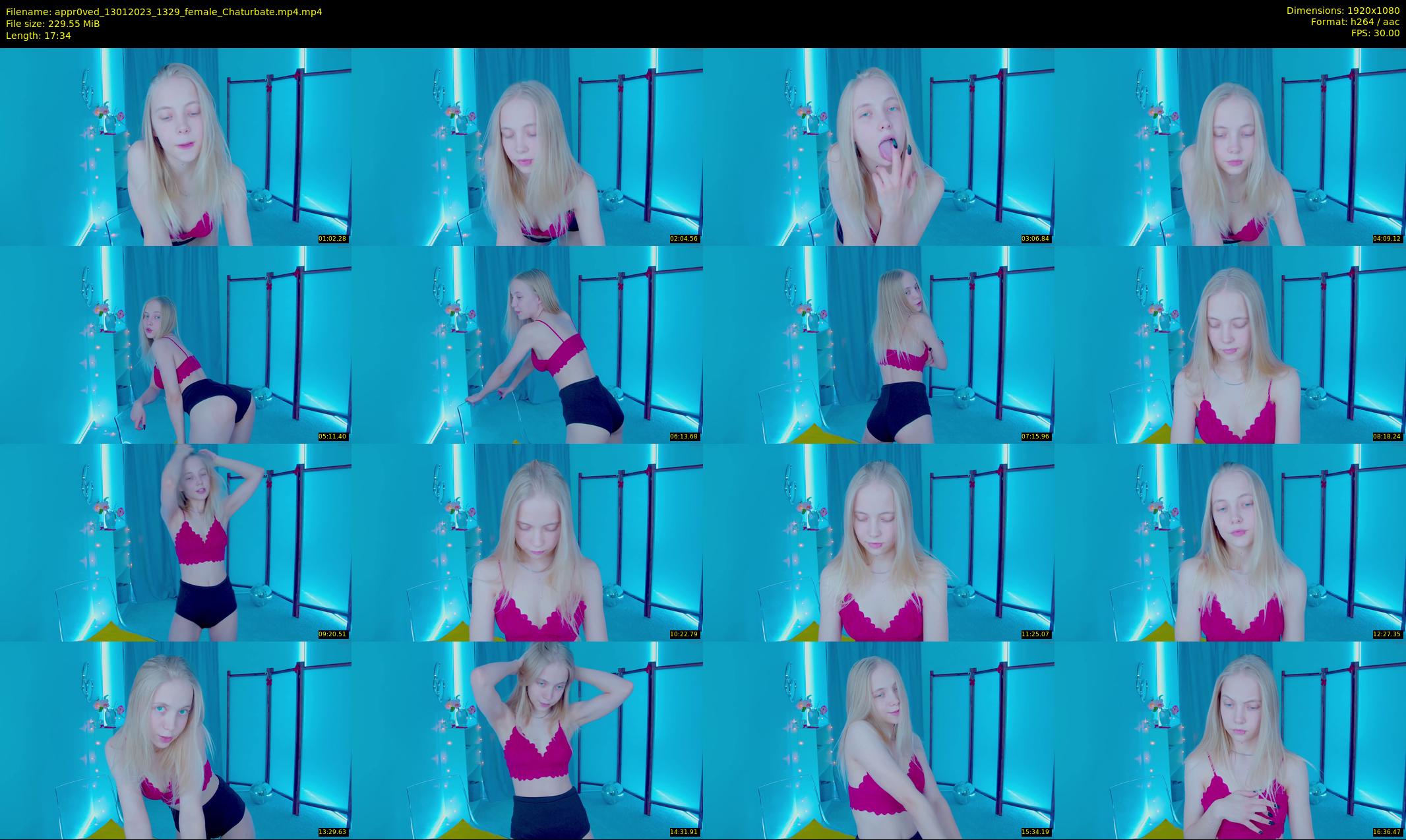 appr0ved — 18 minute Chaturbate female cam show recording, 1080p, Jan 13, 2023