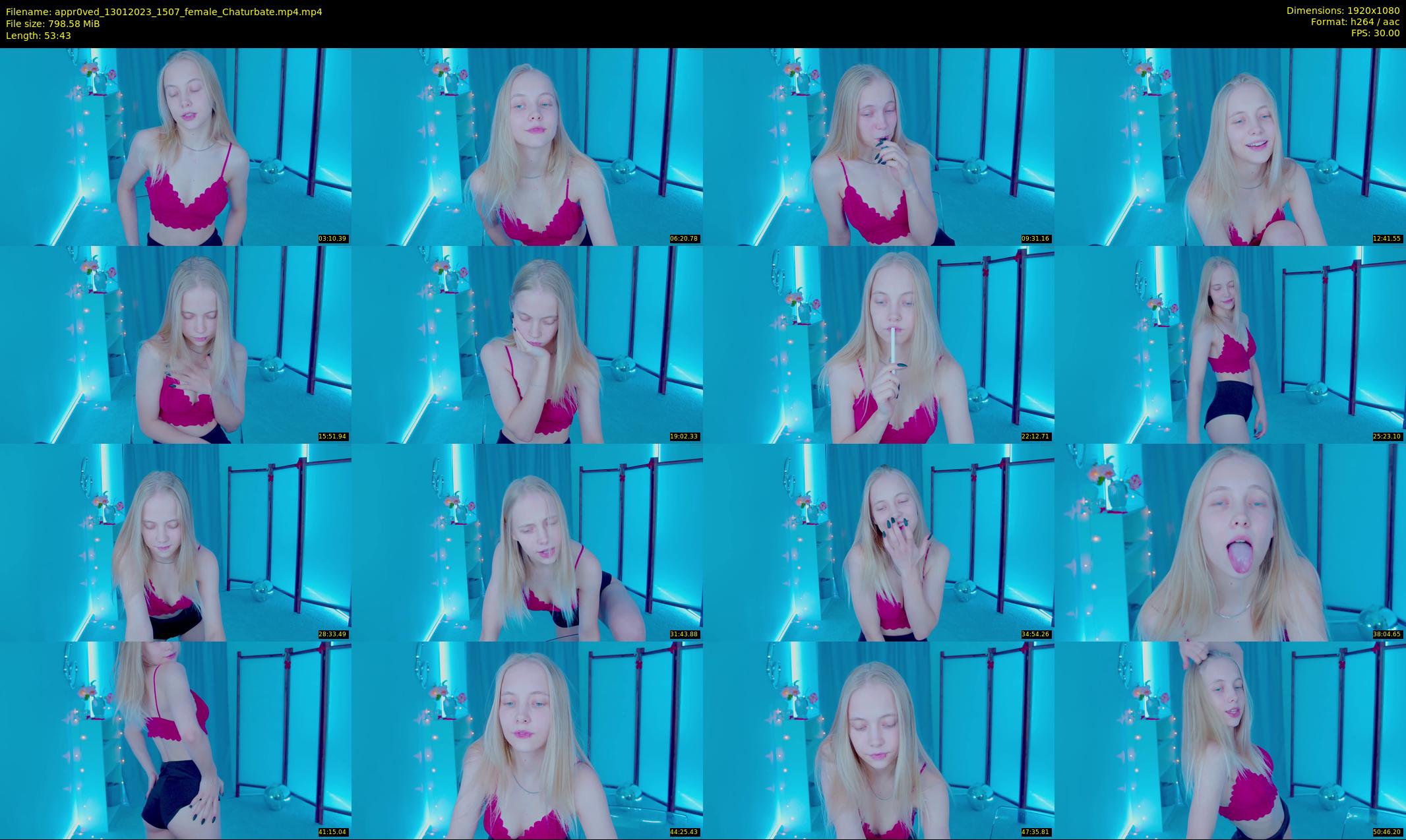 appr0ved — 54 minute Chaturbate female cam show recording, 1080p, Jan 13, 2023