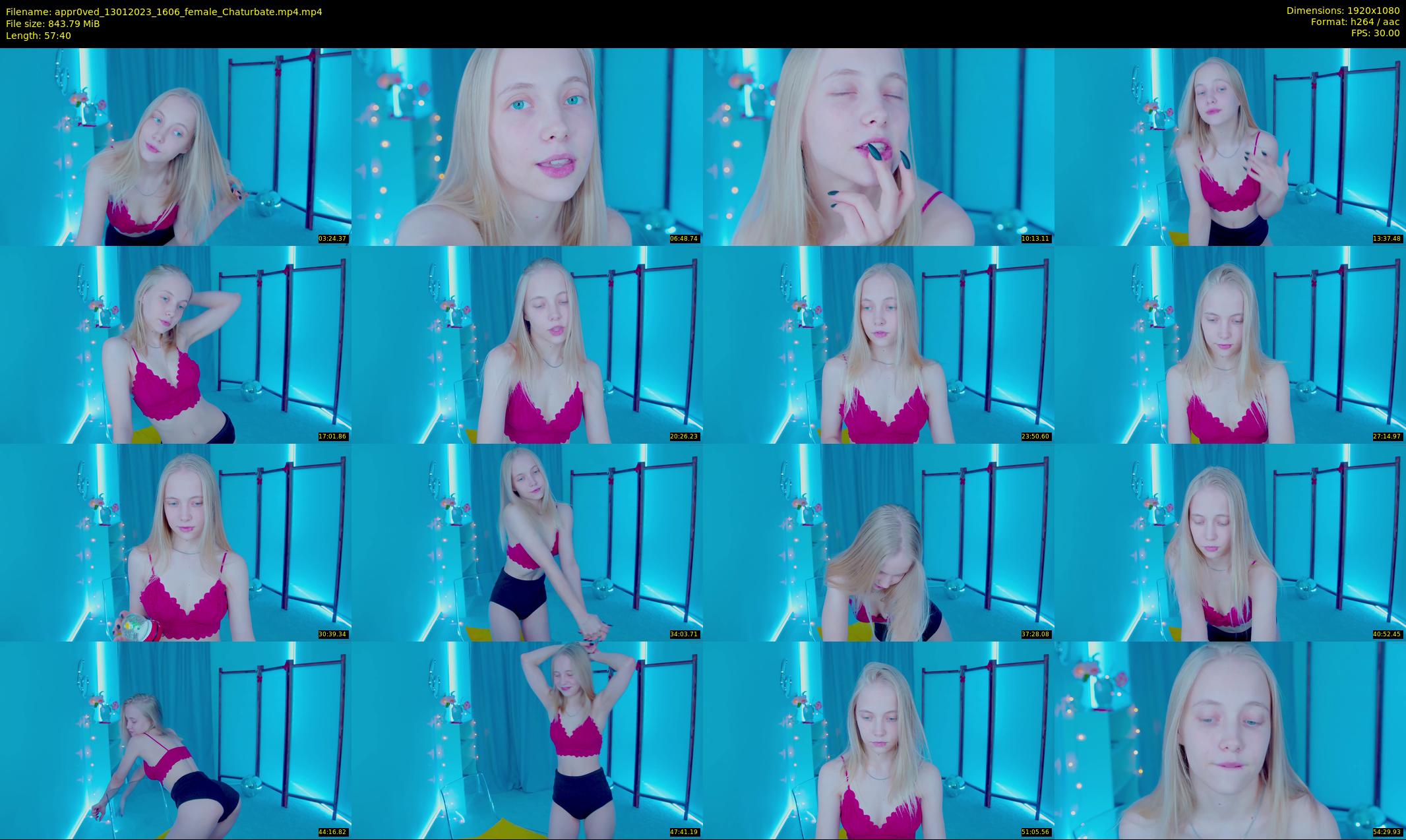 appr0ved — 58 minute Chaturbate female cam show recording, 1080p, Jan 13, 2023