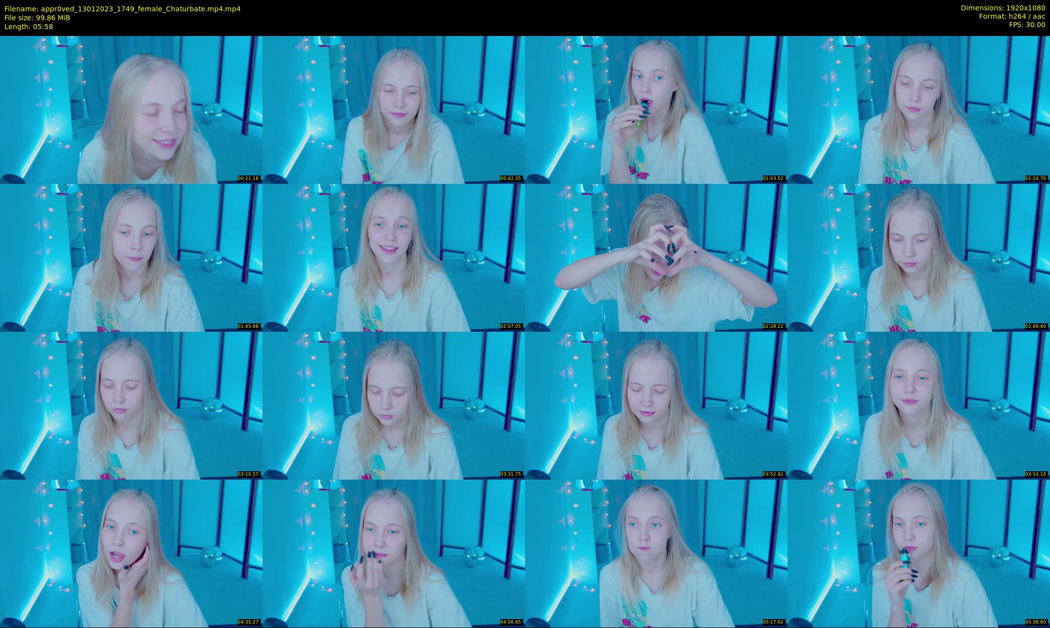 appr0ved — 6 minute Chaturbate female cam show recording, 1080p, Jan 13, 2023