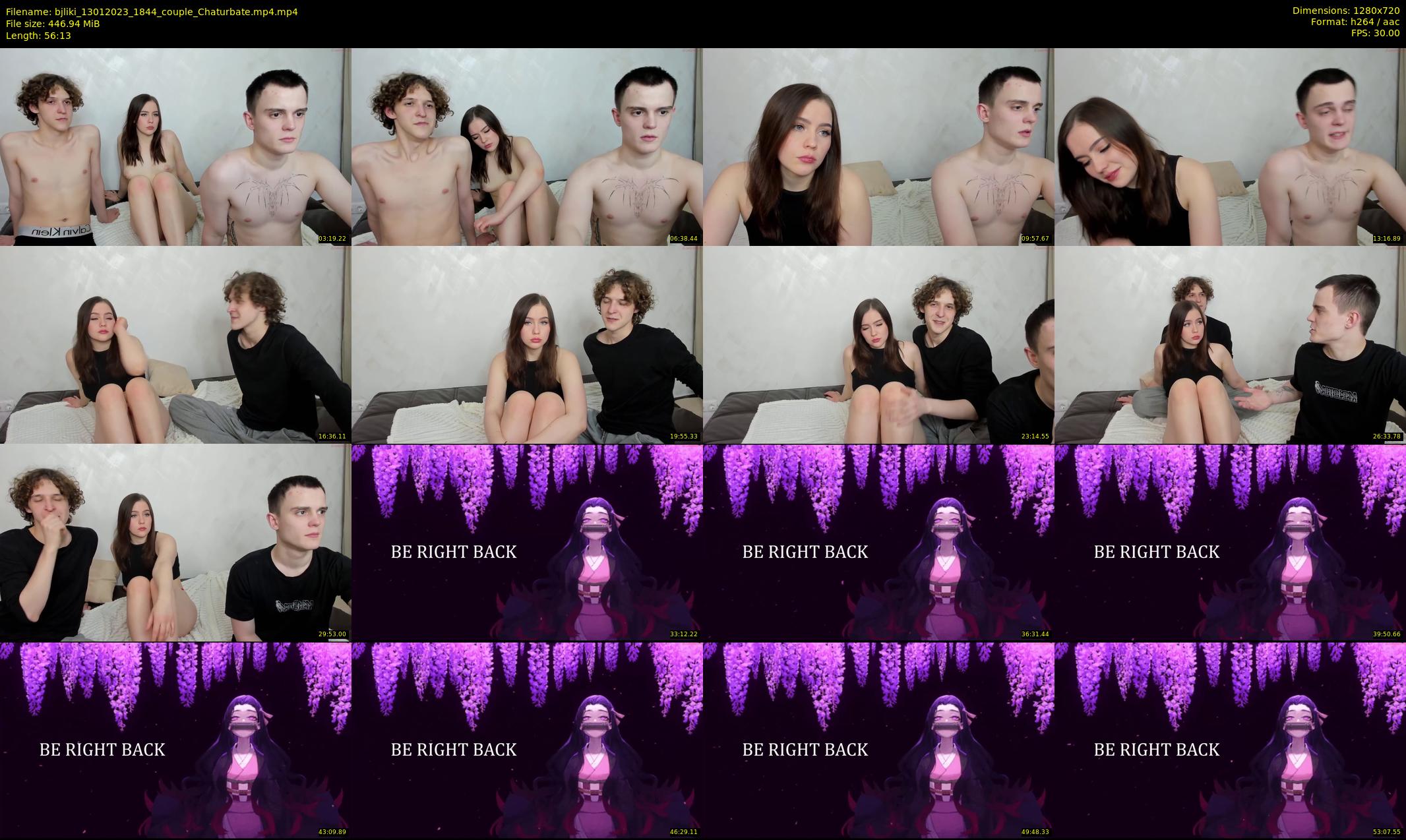 bjliki — 57 minute Chaturbate couple cam show recording, 720p, Jan 13, 2023