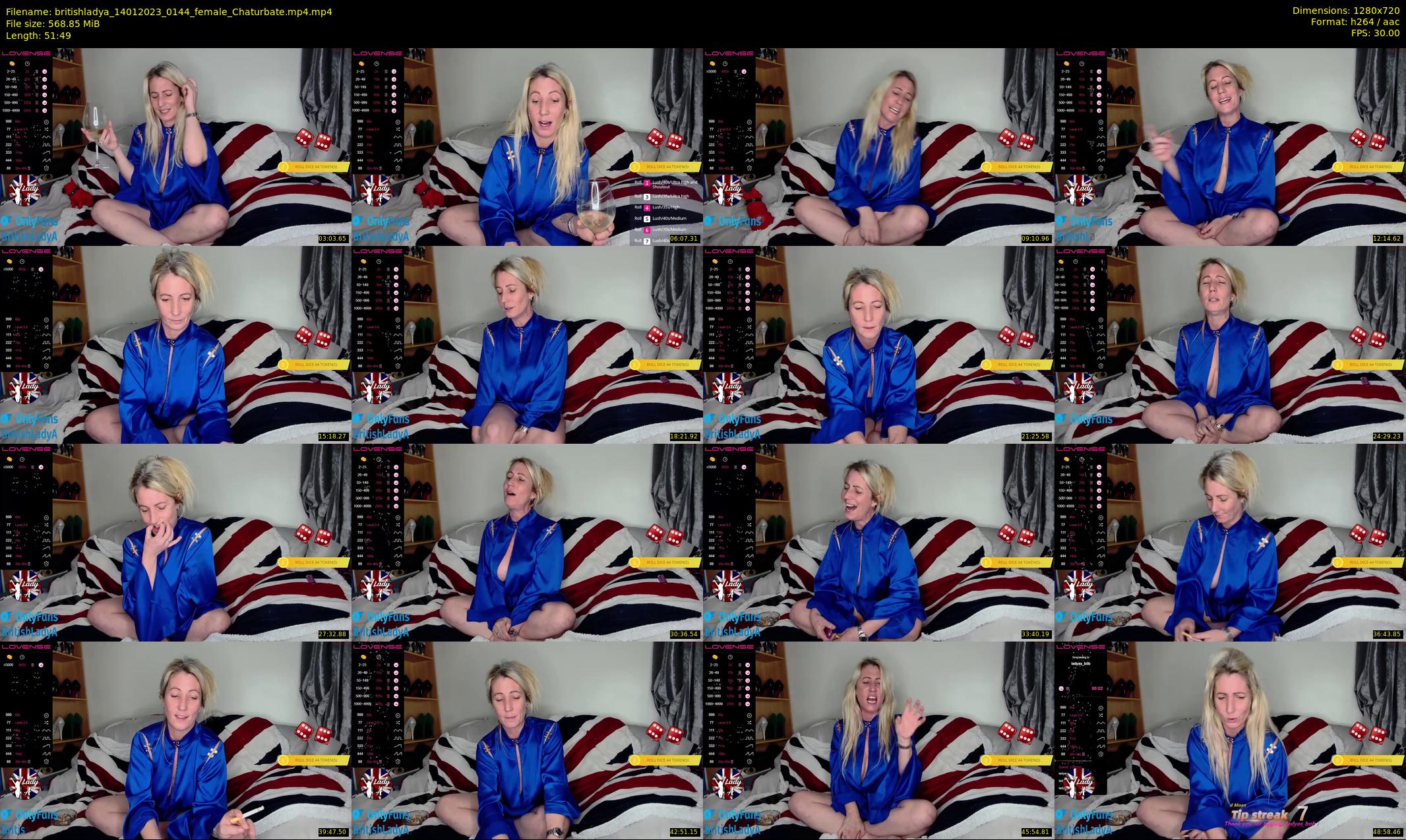 britishladya — 52 minute Chaturbate female cam show recording, 720p, Jan 14, 2023