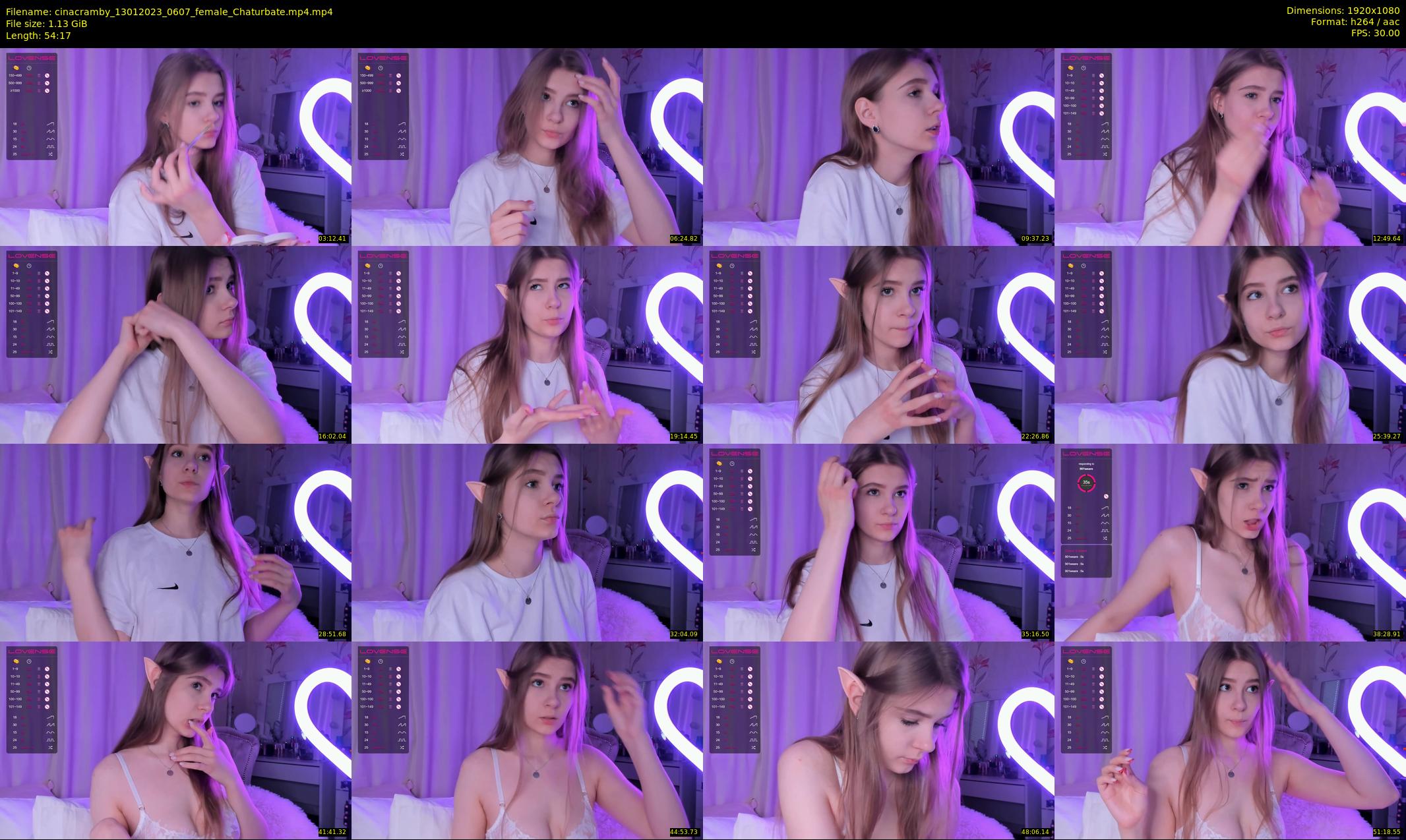 cinacramby — 55 minute Chaturbate female cam show recording, 1080p, Jan 13, 2023