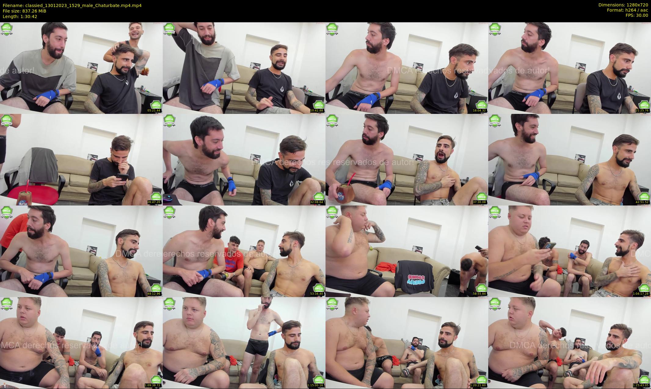 classied — 91 minute Chaturbate male cam show recording, 720p, Jan 13, 2023