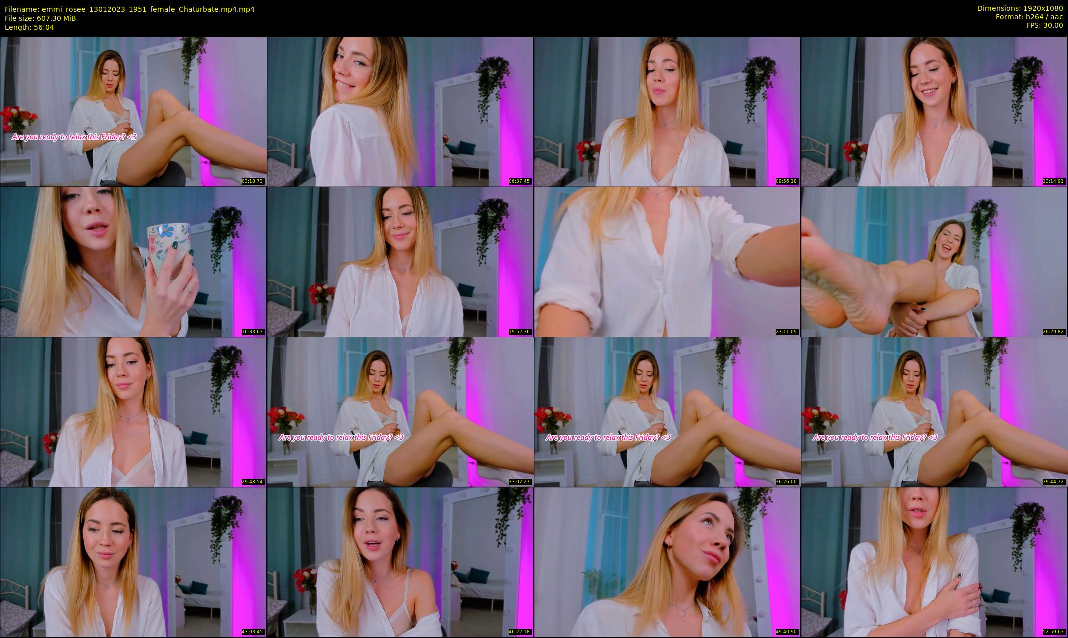 emmi_rosee — 57 minute Chaturbate female cam show recording, 1080p, Jan 13, 2023
