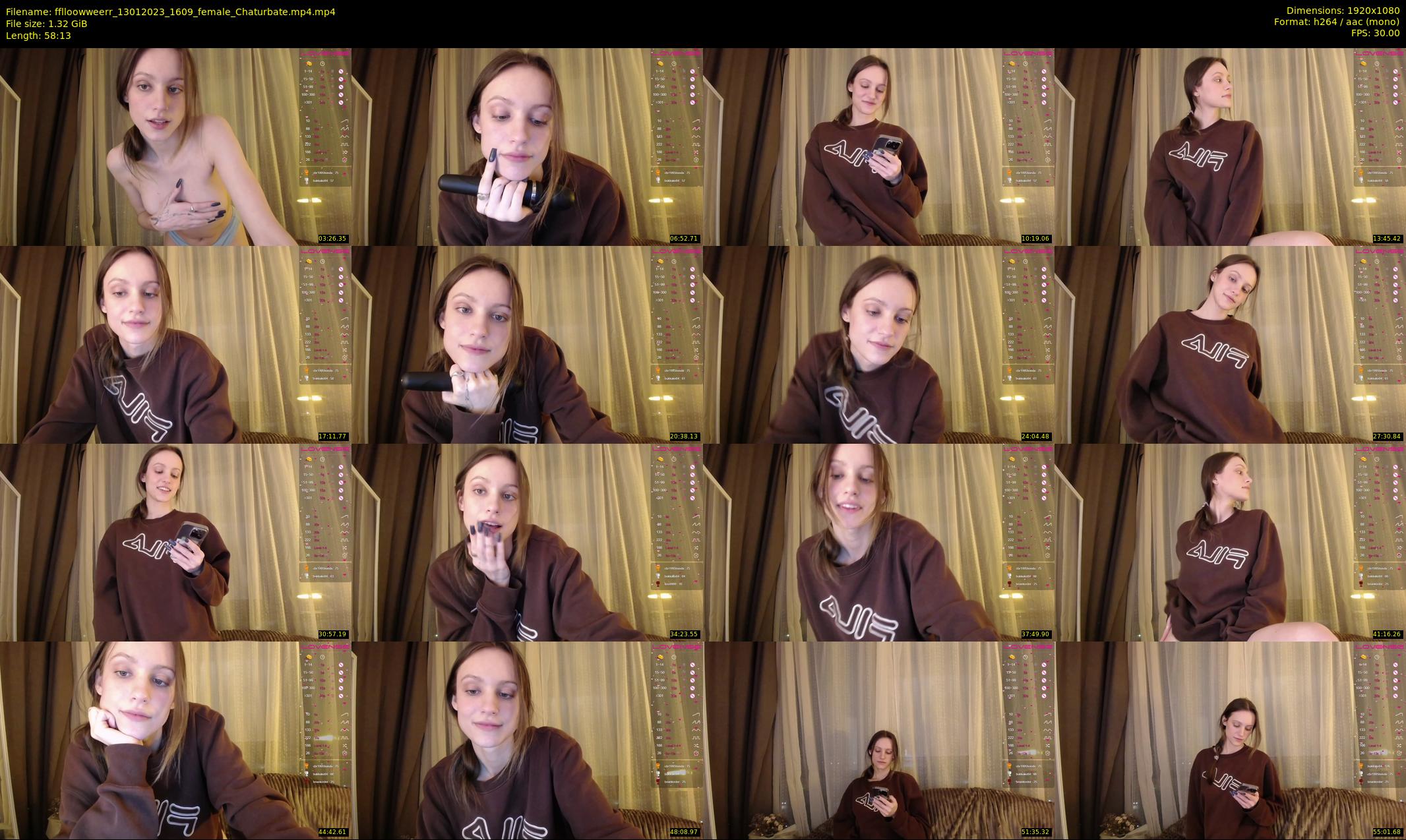 fflloowweerr — 59 minute Chaturbate couple cam show recording, 1080p, Jan 13, 2023