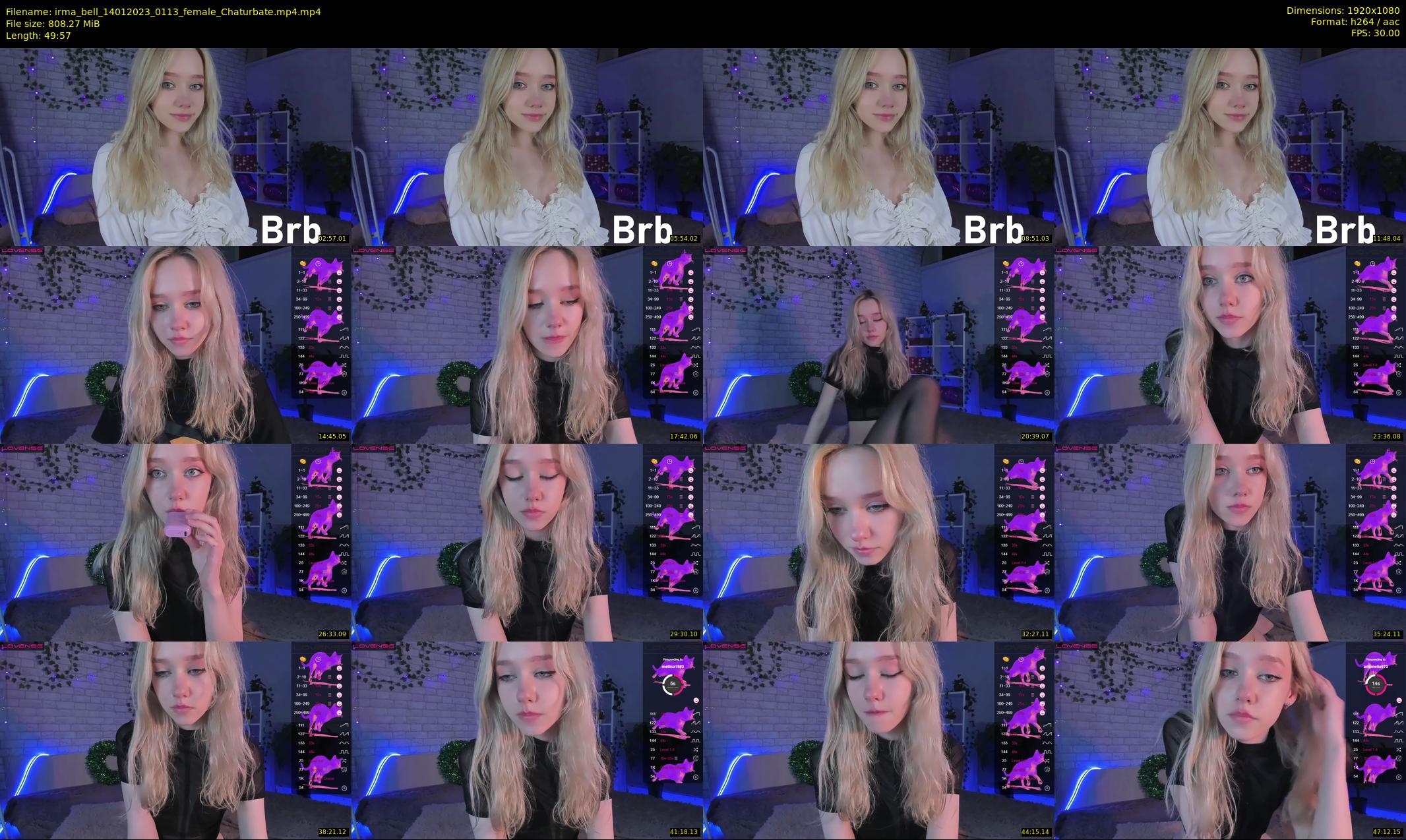 irma_bell — 50 minute Chaturbate female cam show recording, 1080p, Jan 14, 2023