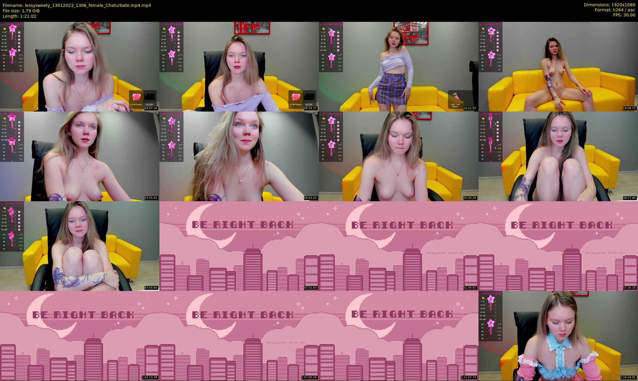 lessysweety — 82 minute Chaturbate female cam show recording, 1080p, Jan 13, 2023