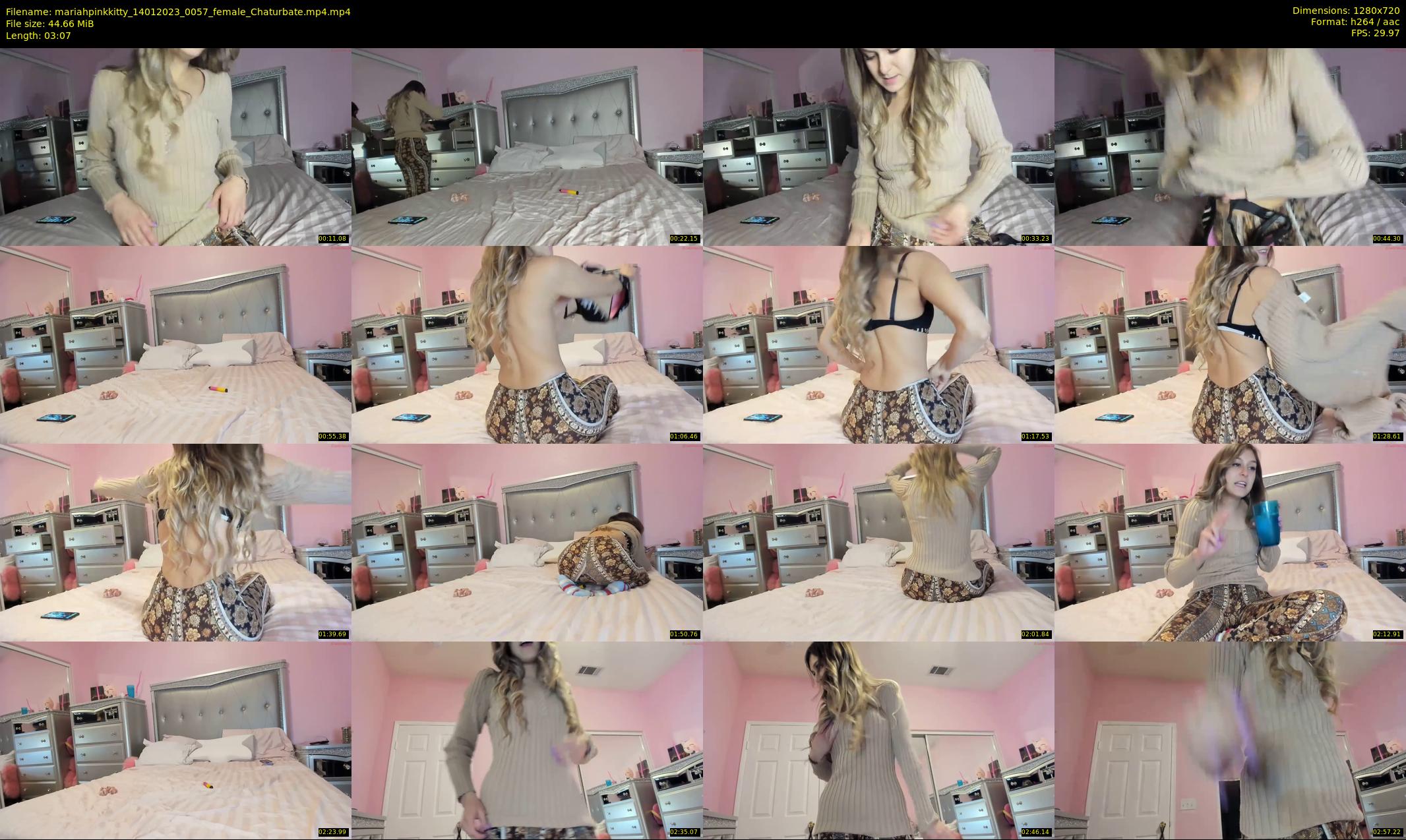mariahpinkkitty — 4 minute Chaturbate female cam show recording, 720p, Jan 14, 2023