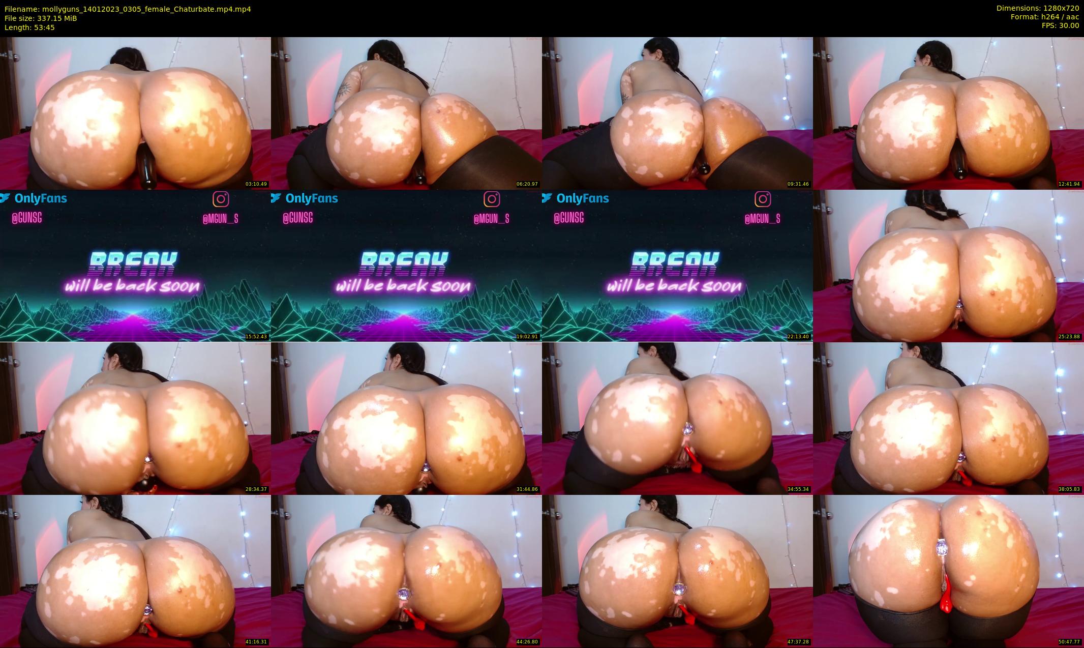 mollyguns — 54 minute Chaturbate female cam show recording, 720p, Jan 14, 2023