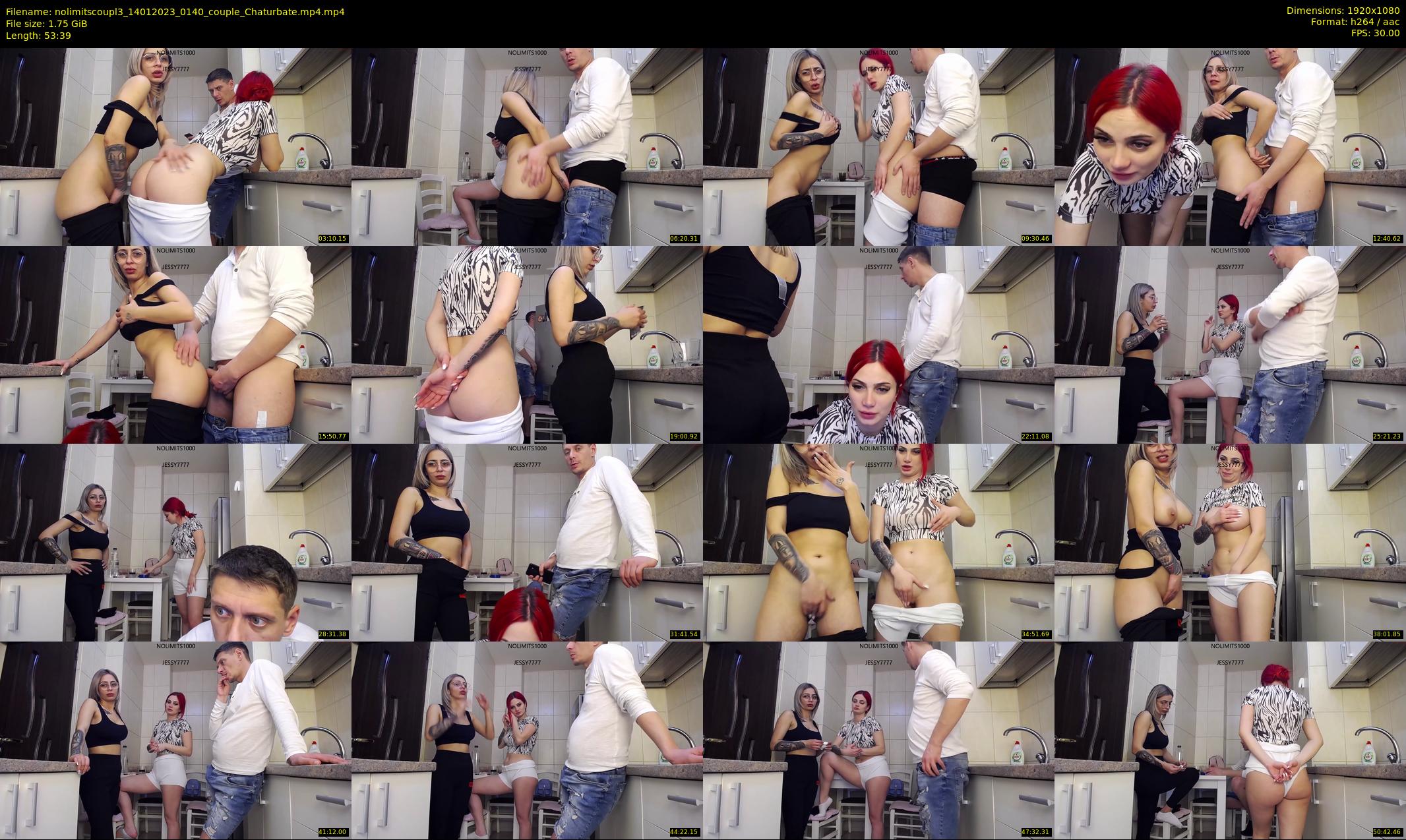 nolimitscoupl3 — 54 minute Chaturbate couple cam show recording, 1080p, Jan 14, 2023