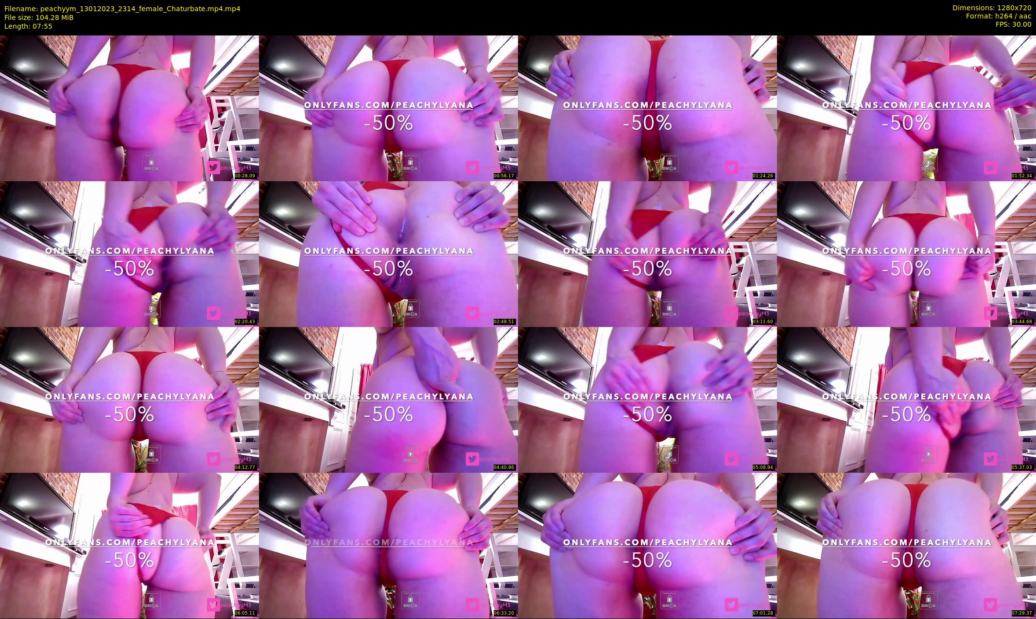 peachyym — 8 minute Chaturbate female cam show recording, 720p, Jan 13, 2023