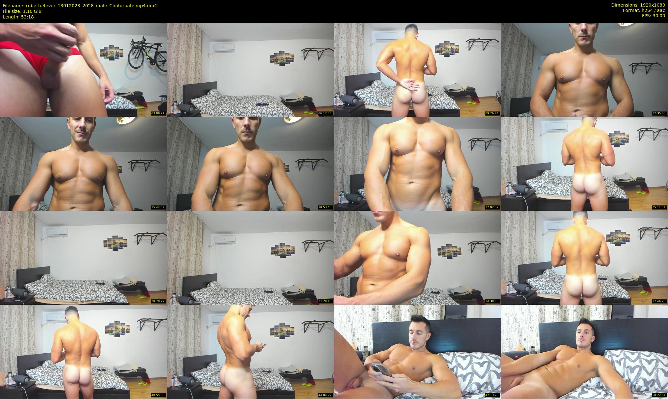 roberto4ever — 54 minute Chaturbate male cam show recording, 1080p, Jan 13, 2023