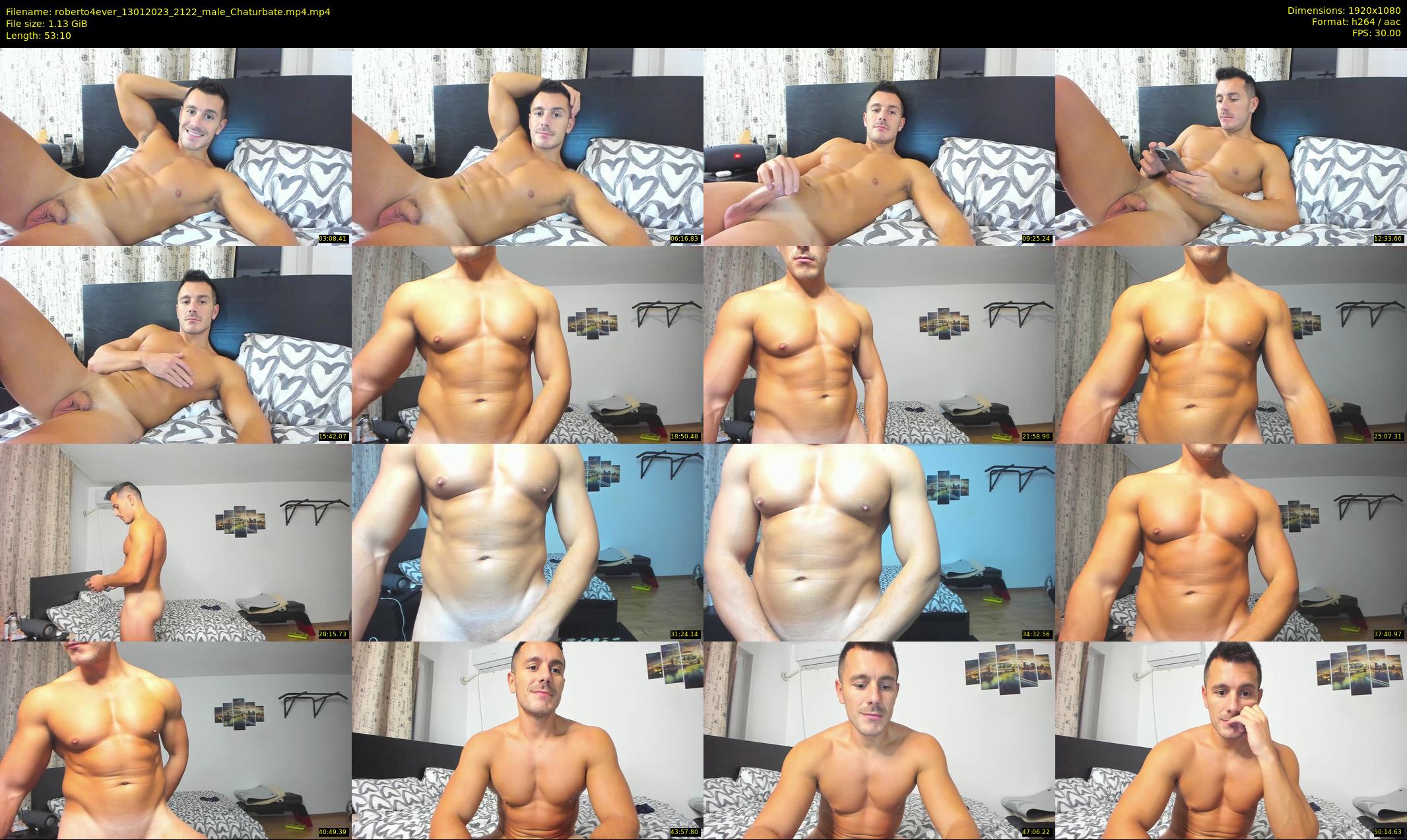 roberto4ever — 54 minute Chaturbate male cam show recording, 1080p, Jan 13, 2023