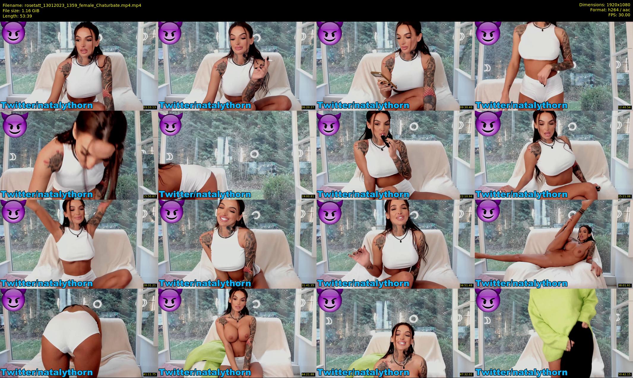 rosetatt — 54 minute Chaturbate female cam show recording, 1080p, Jan 13, 2023